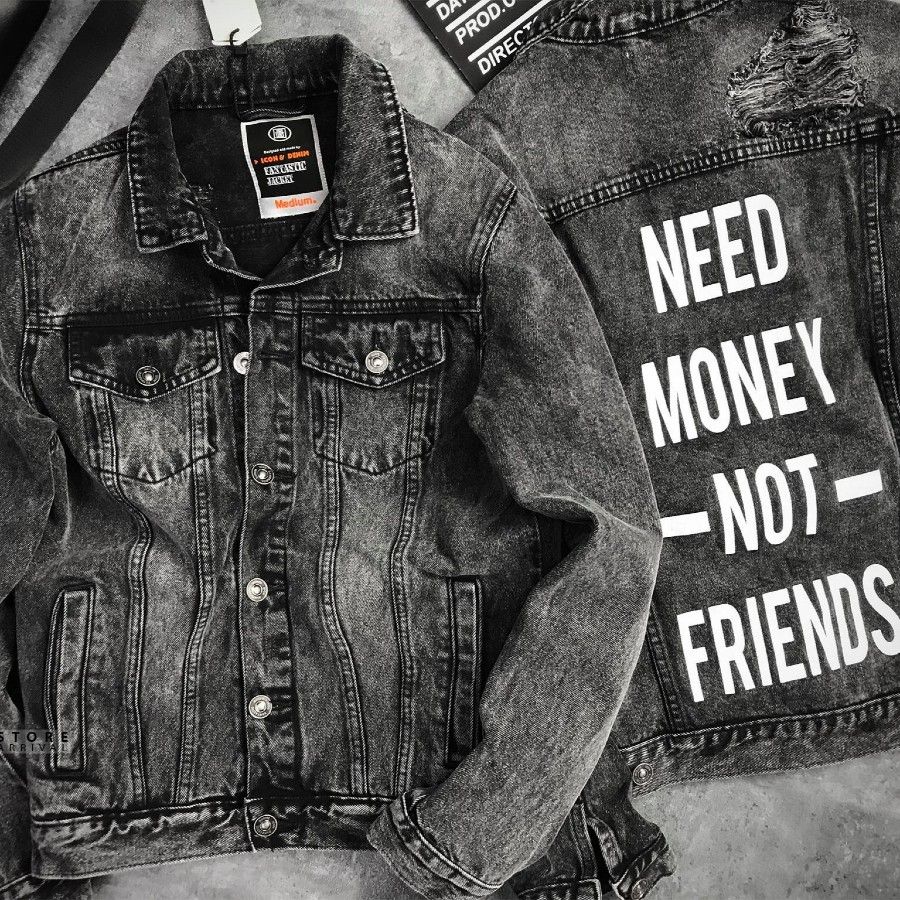 Icon & Denim Back Print Denim Jackets