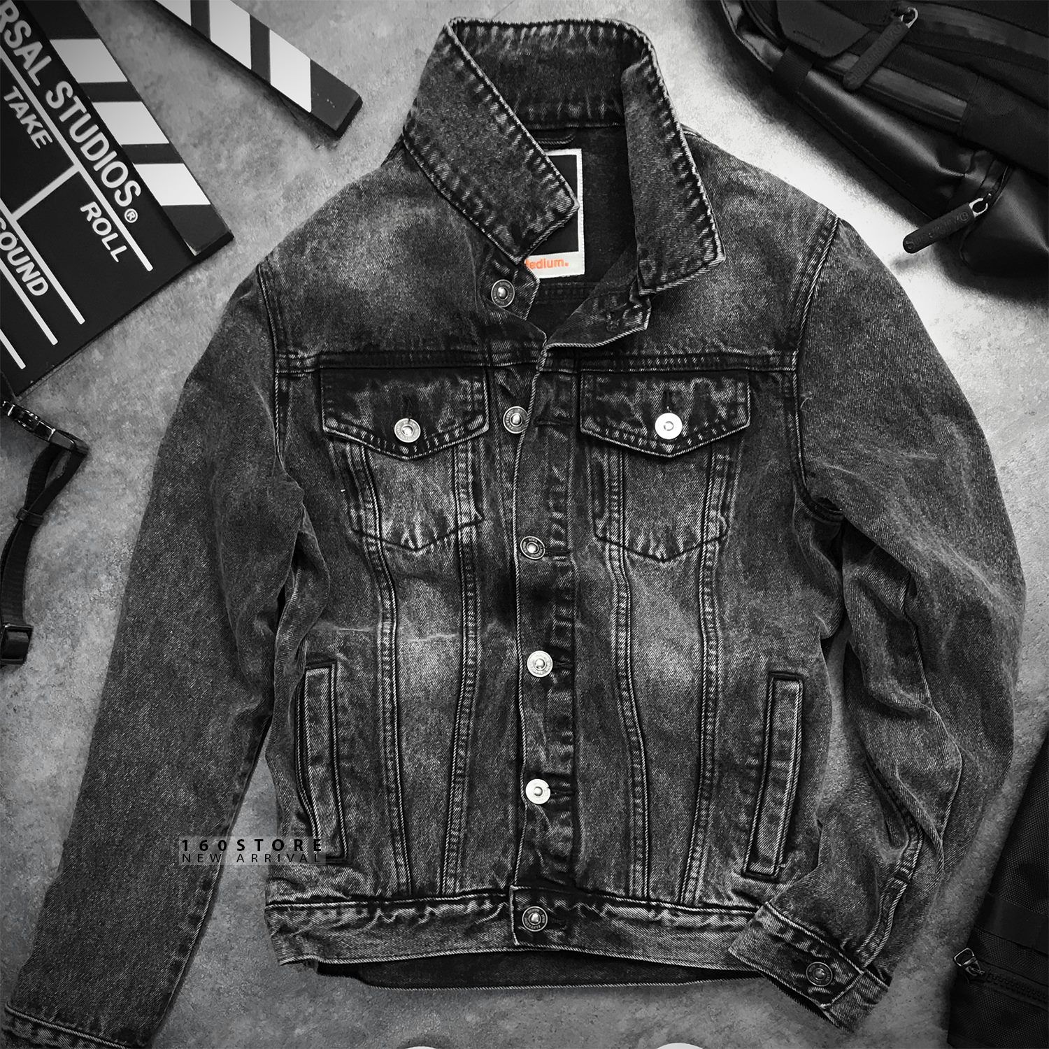 Icon & Denim Back Print Denim Jackets