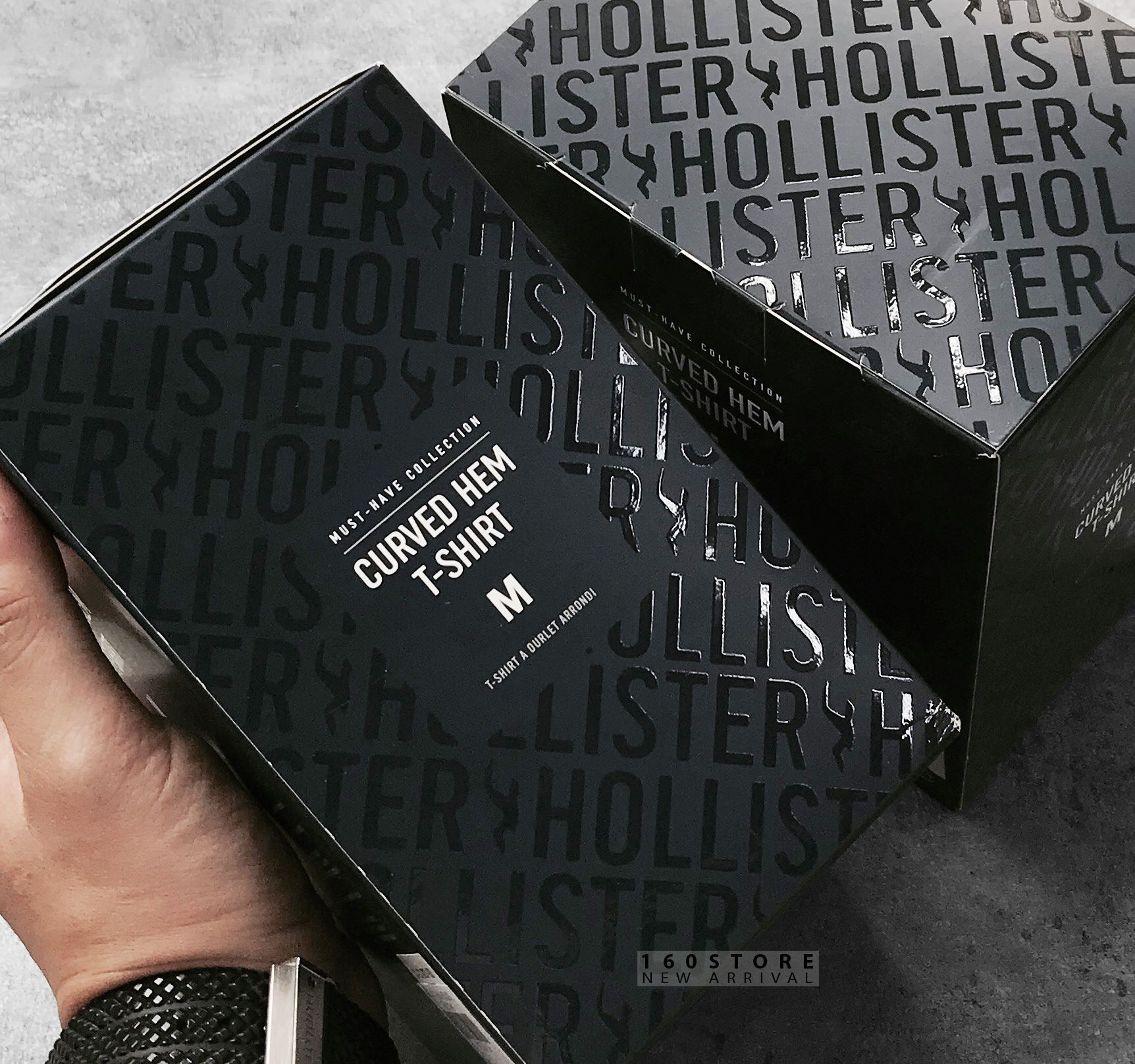 H0LLISTER Must-have Curved Hem T-shirt 3 Pack