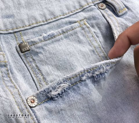 J.&.J Ripped Denim Shorts
