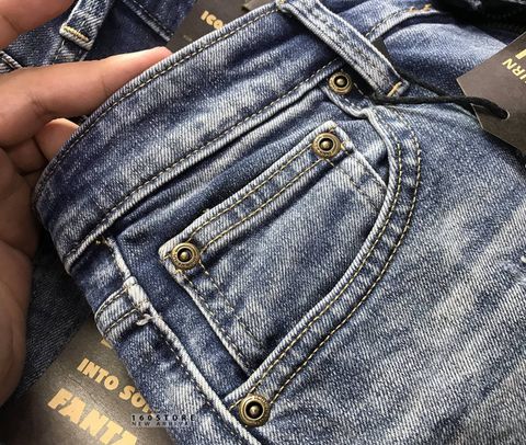 Icon & Denim Ripped Jeans with Zip