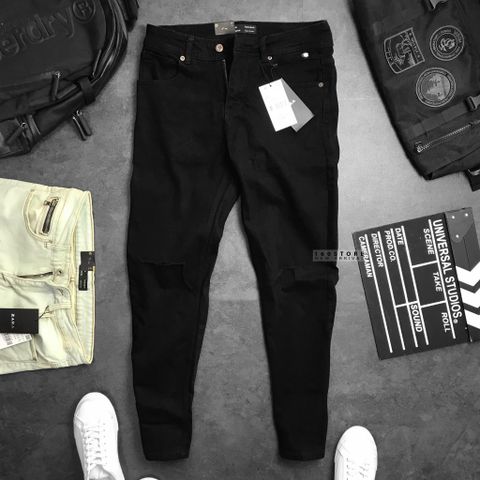 ZRA Ripped Knee Black Jeans