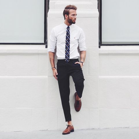 MNG Cropped Slim Fit Trousers