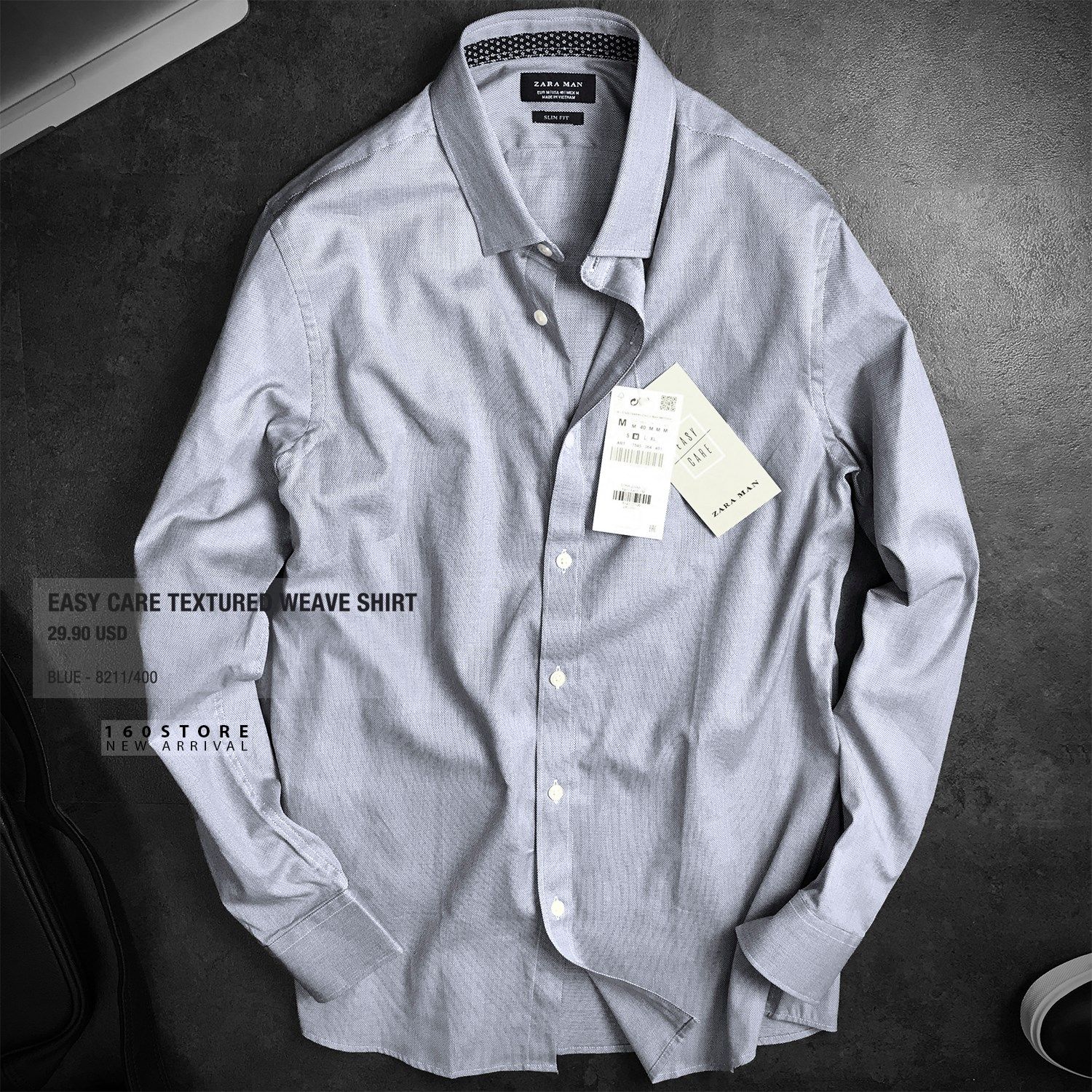 ZRA Easy Care Textured Weave Shirts