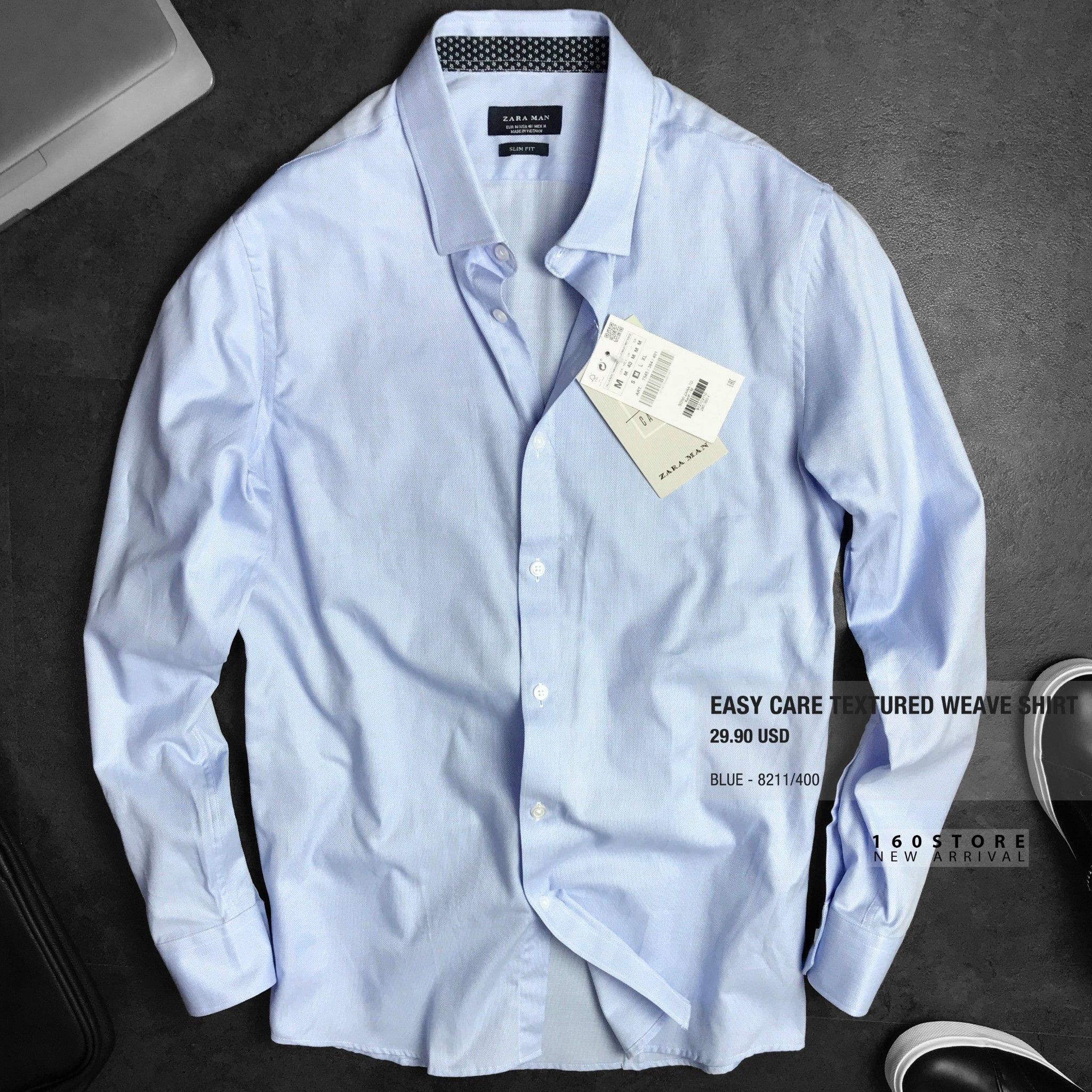 ZRA Easy Care Textured Weave Shirts