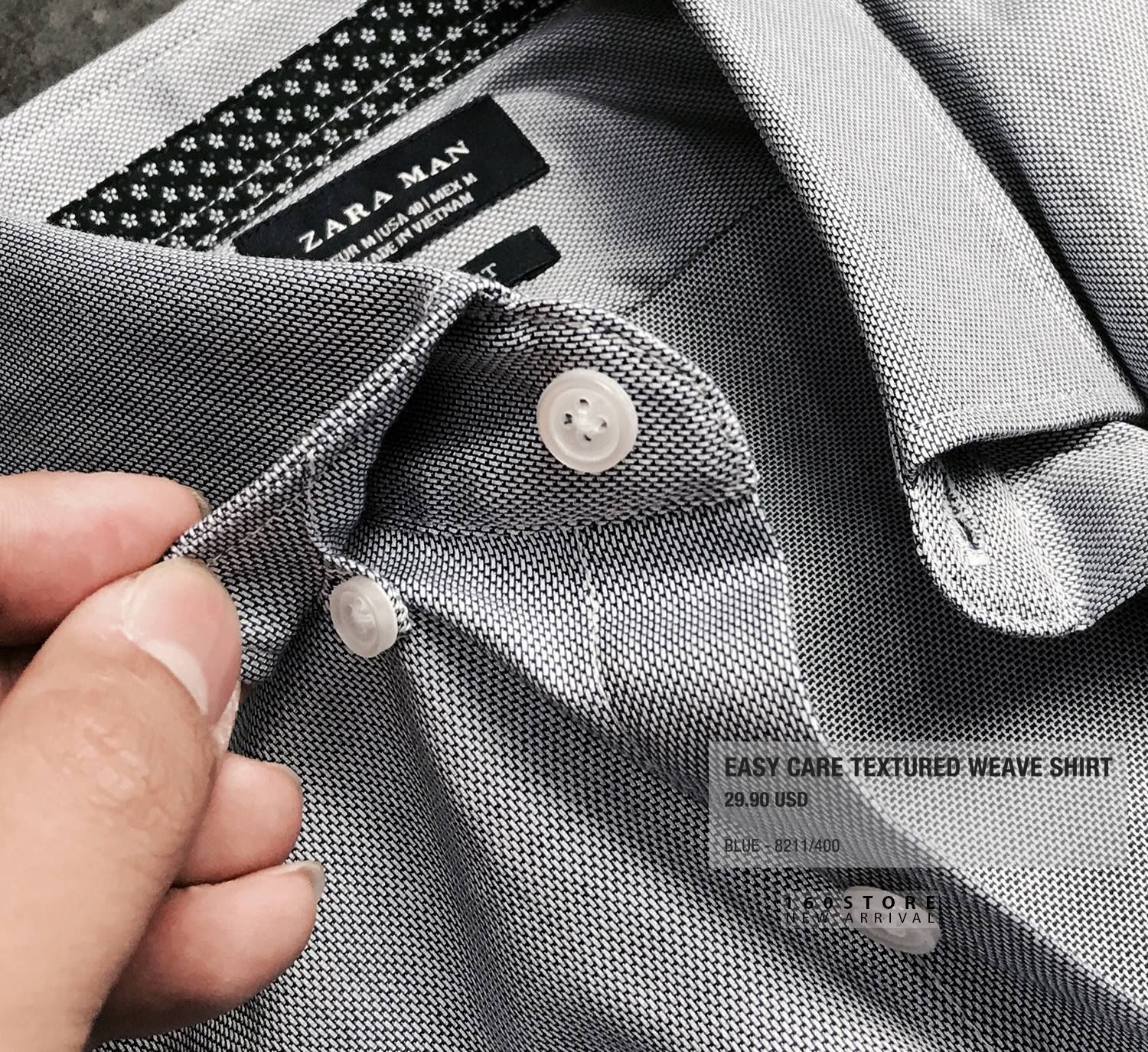 ZRA Easy Care Textured Weave Shirts