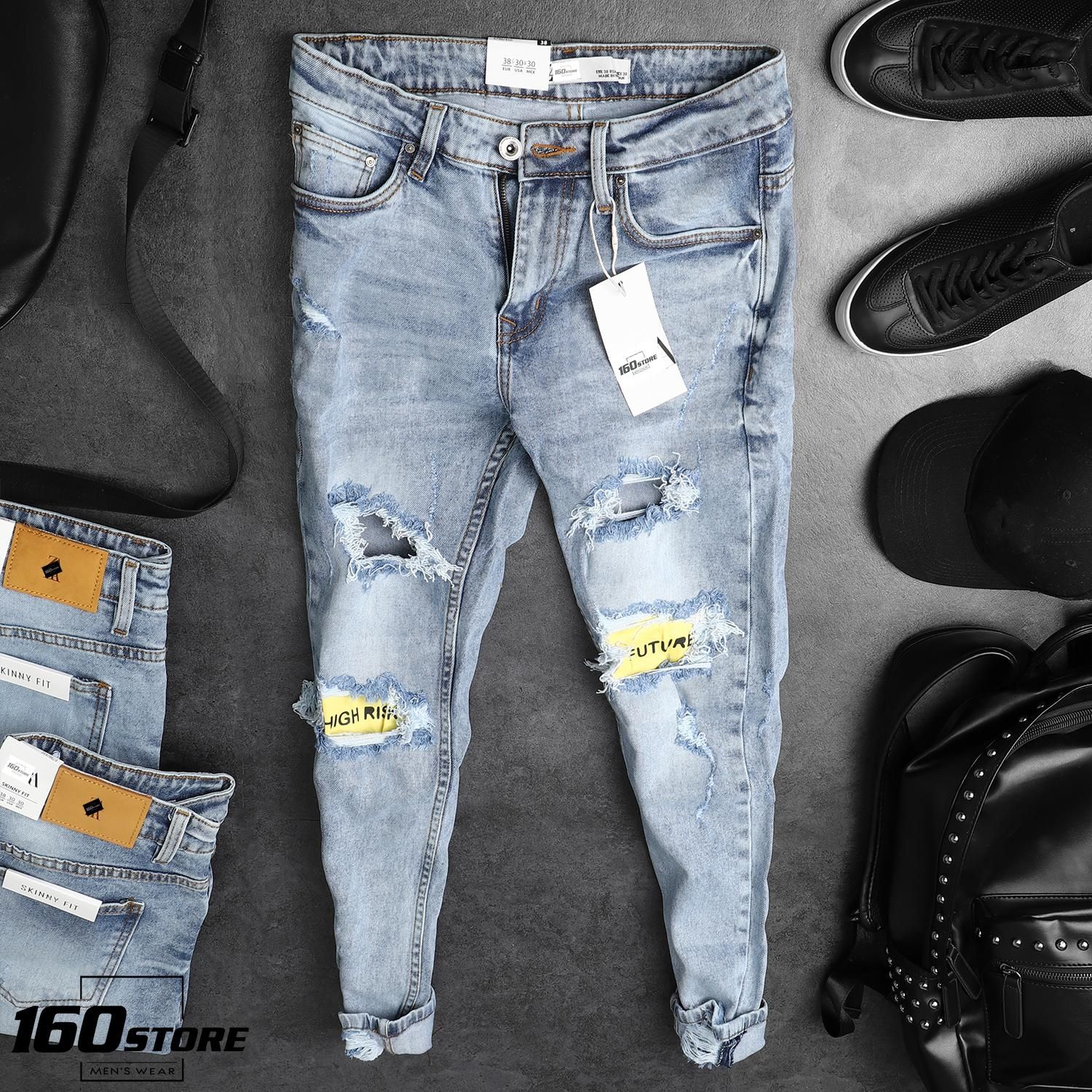 Quần jean ZRA đắp gối ss19