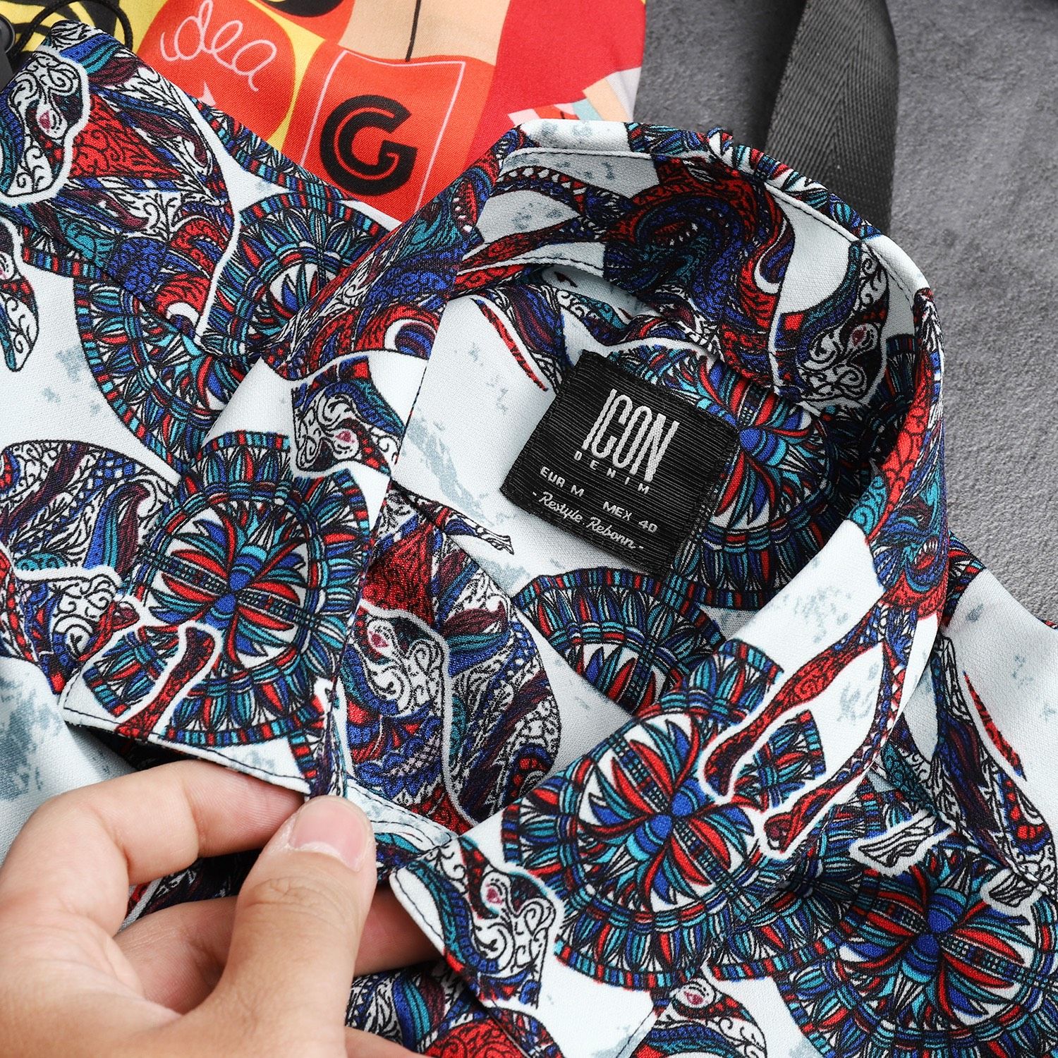 Áo sơmi ICON DENIM họa tiết (TN)