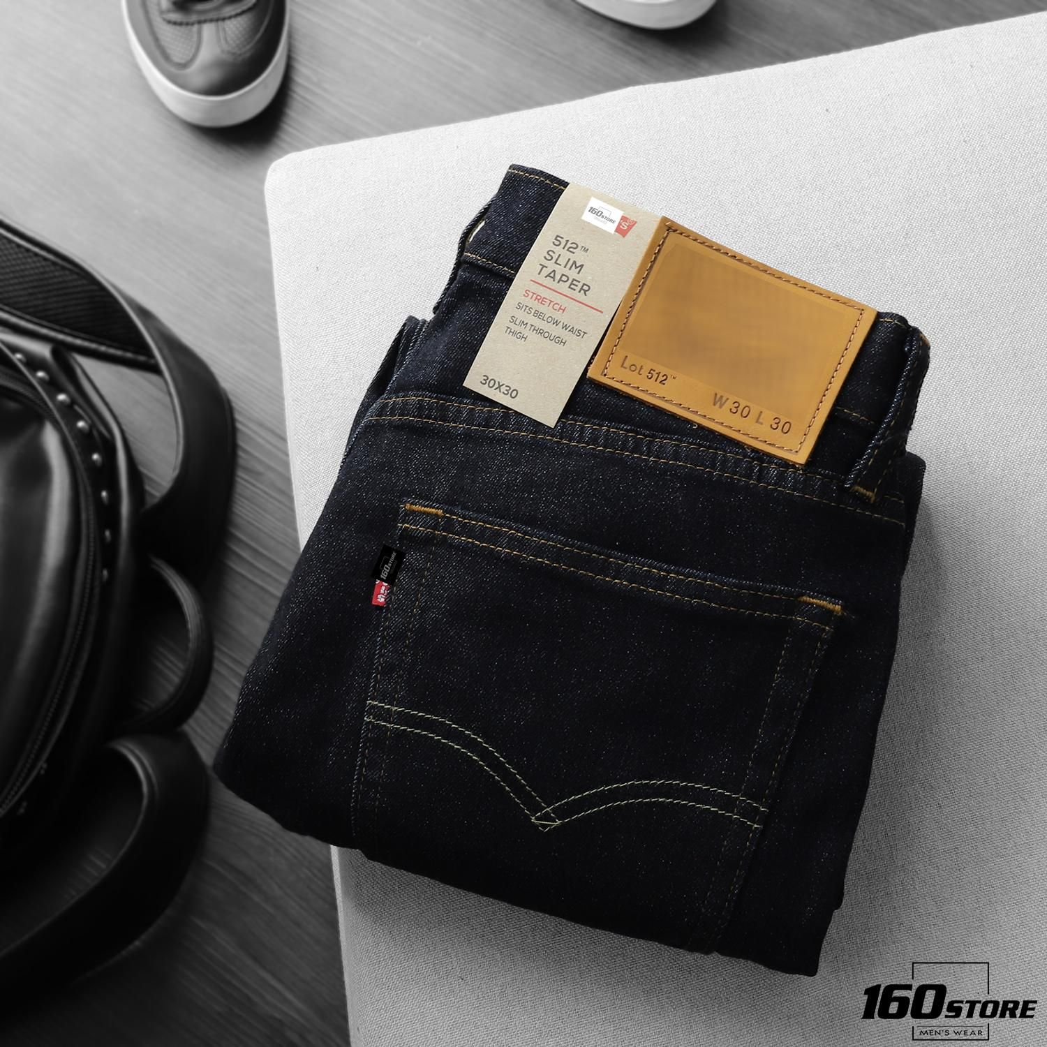 Quần jean LVIS slim taper