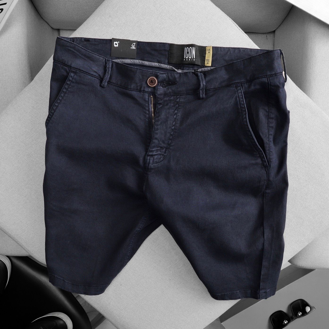 Quần short kaki ICON DENIM w zip pocket