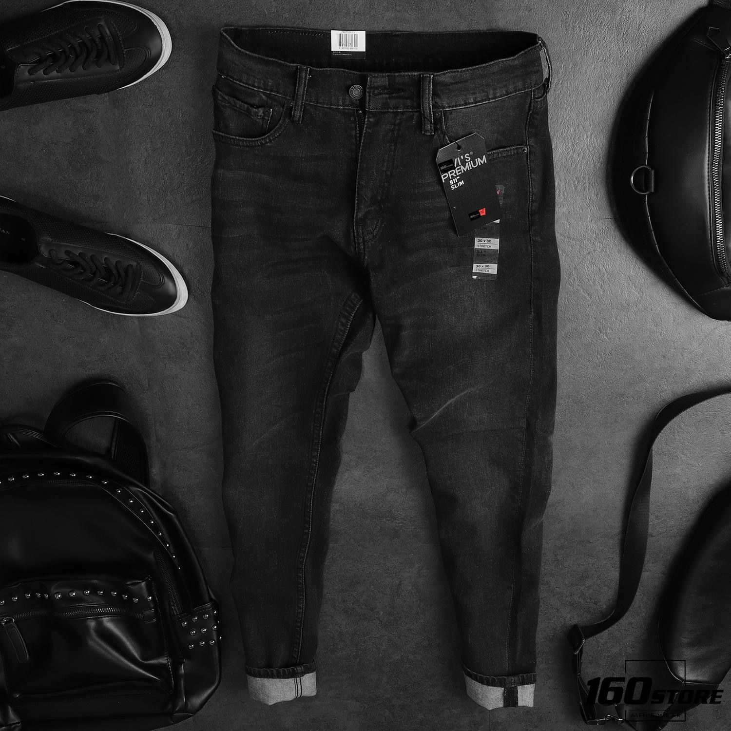 Quần jeans LVIS 511 xám đậm