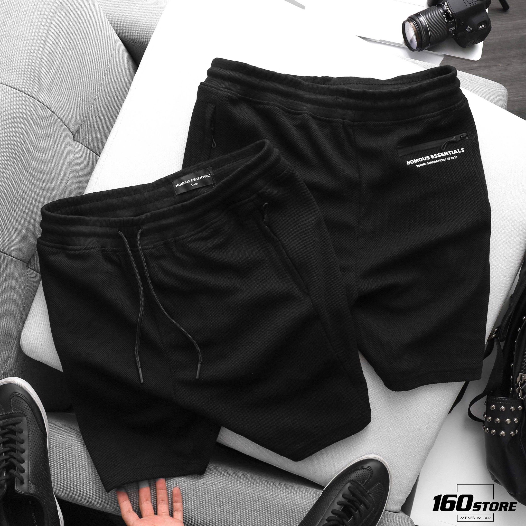Quần Short NOMOUS ESSENTIALS Pique Black
