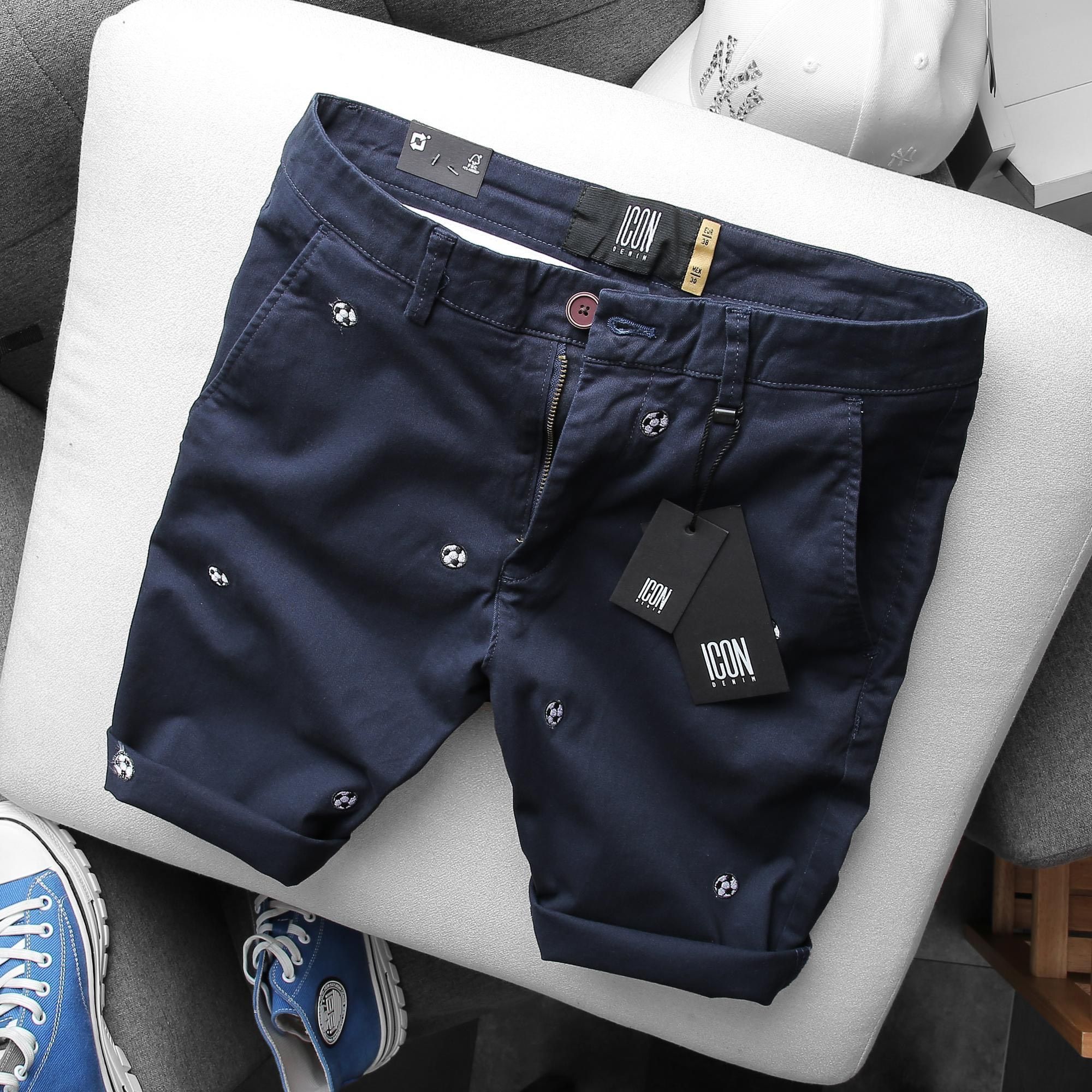 Quần short ICON DENIM Balls Embroidered