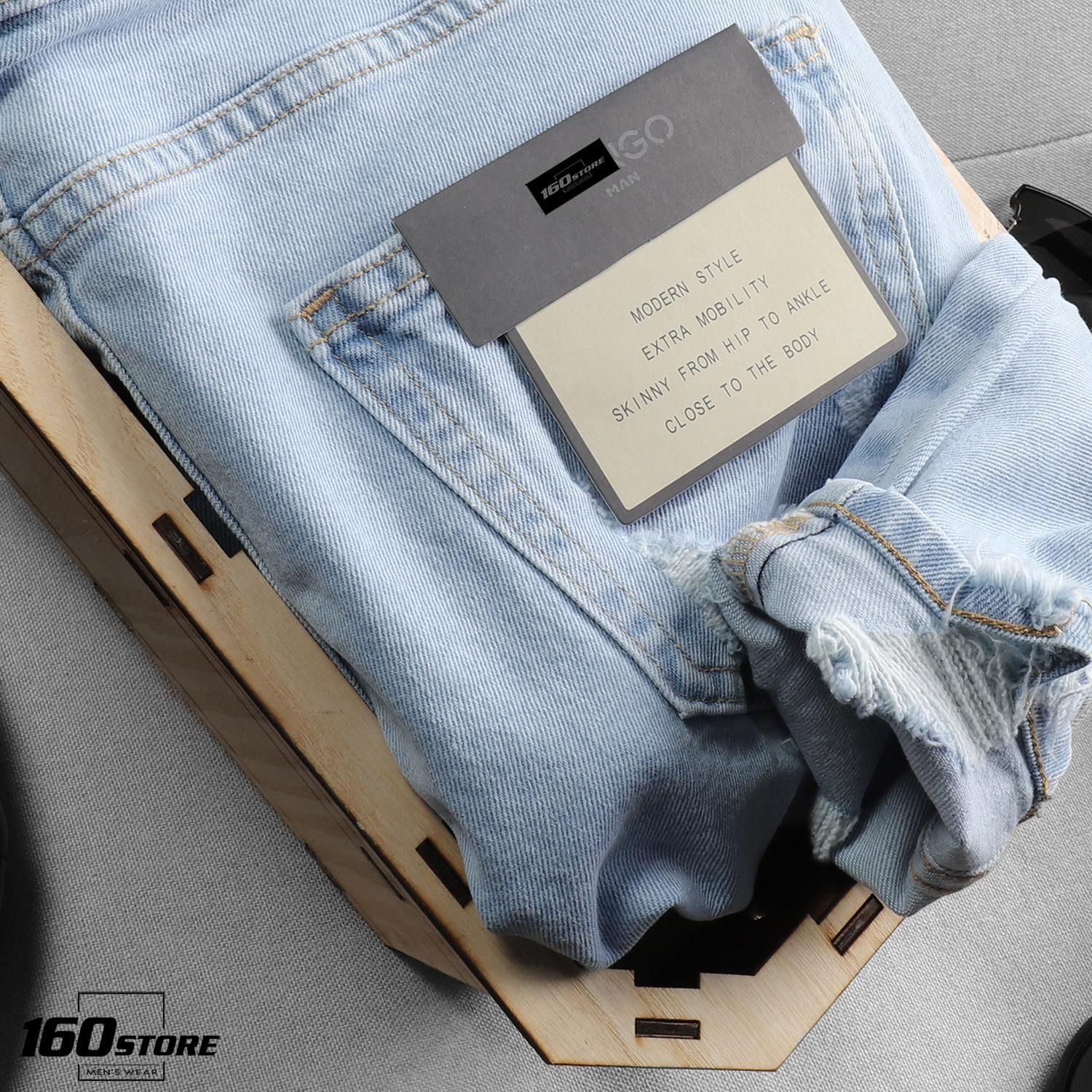Quần jean M.N.G light blue ripped
