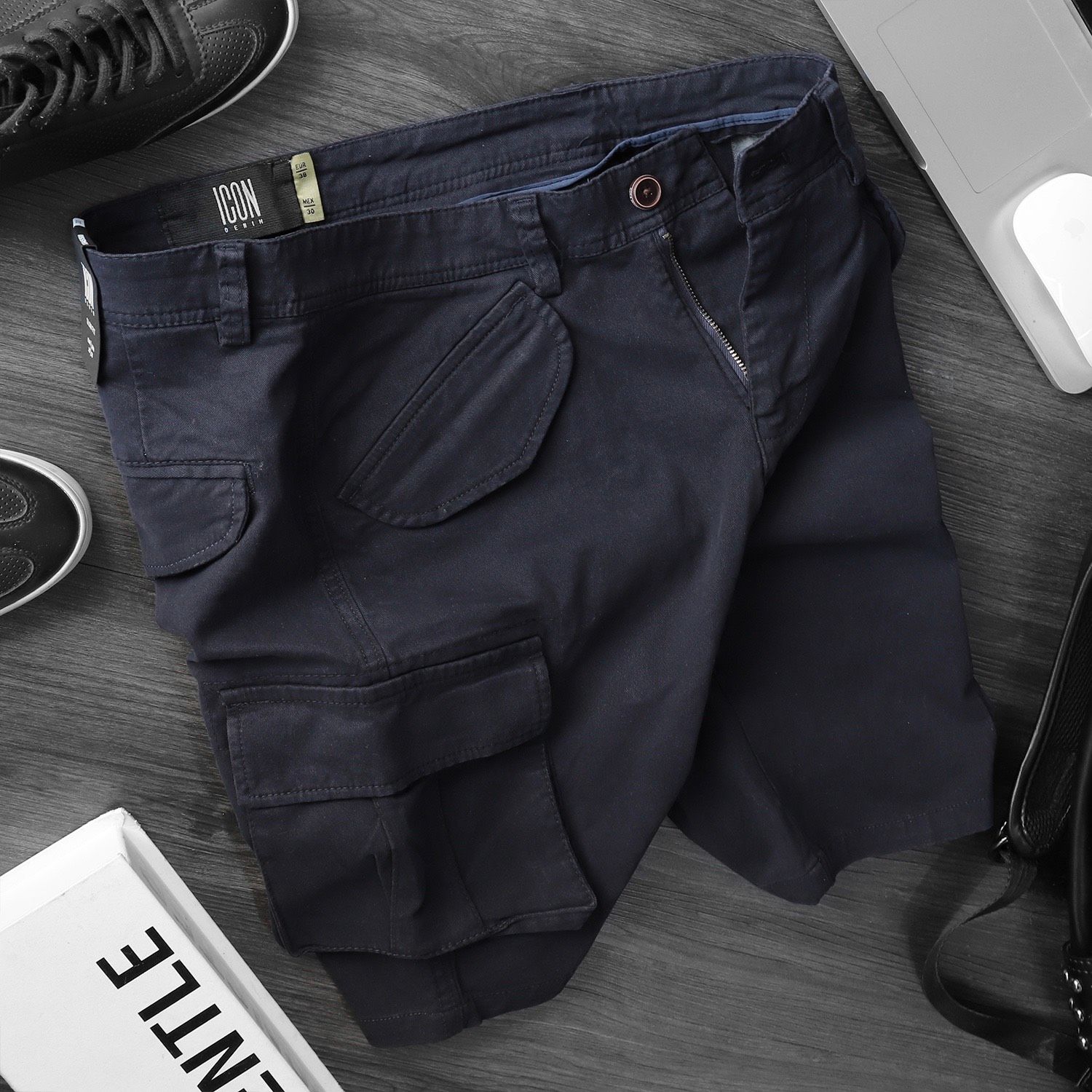 Quần short ICON DENIM túi hộp ss20