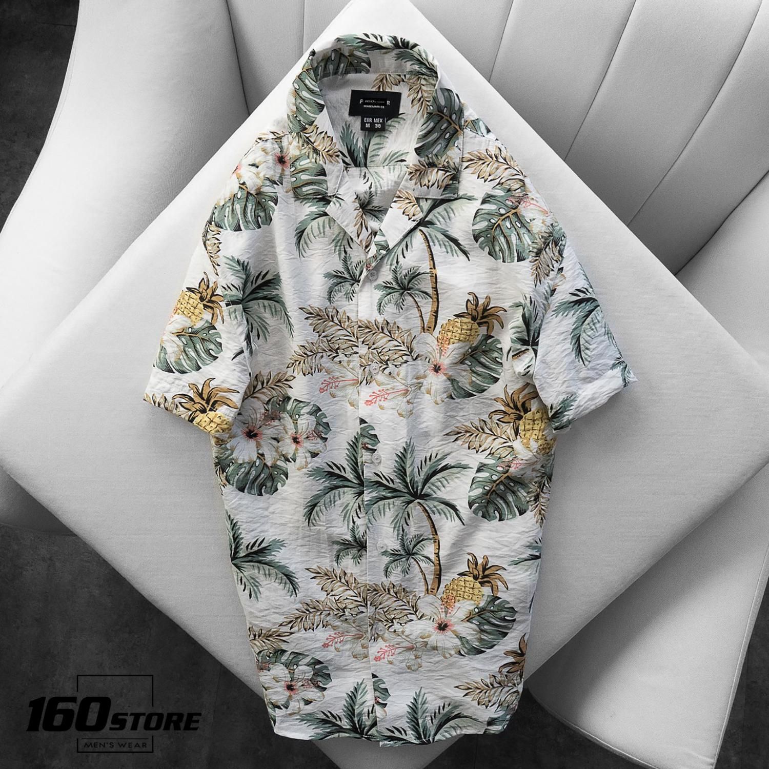 Áo sơmi P.B linen họa tiết