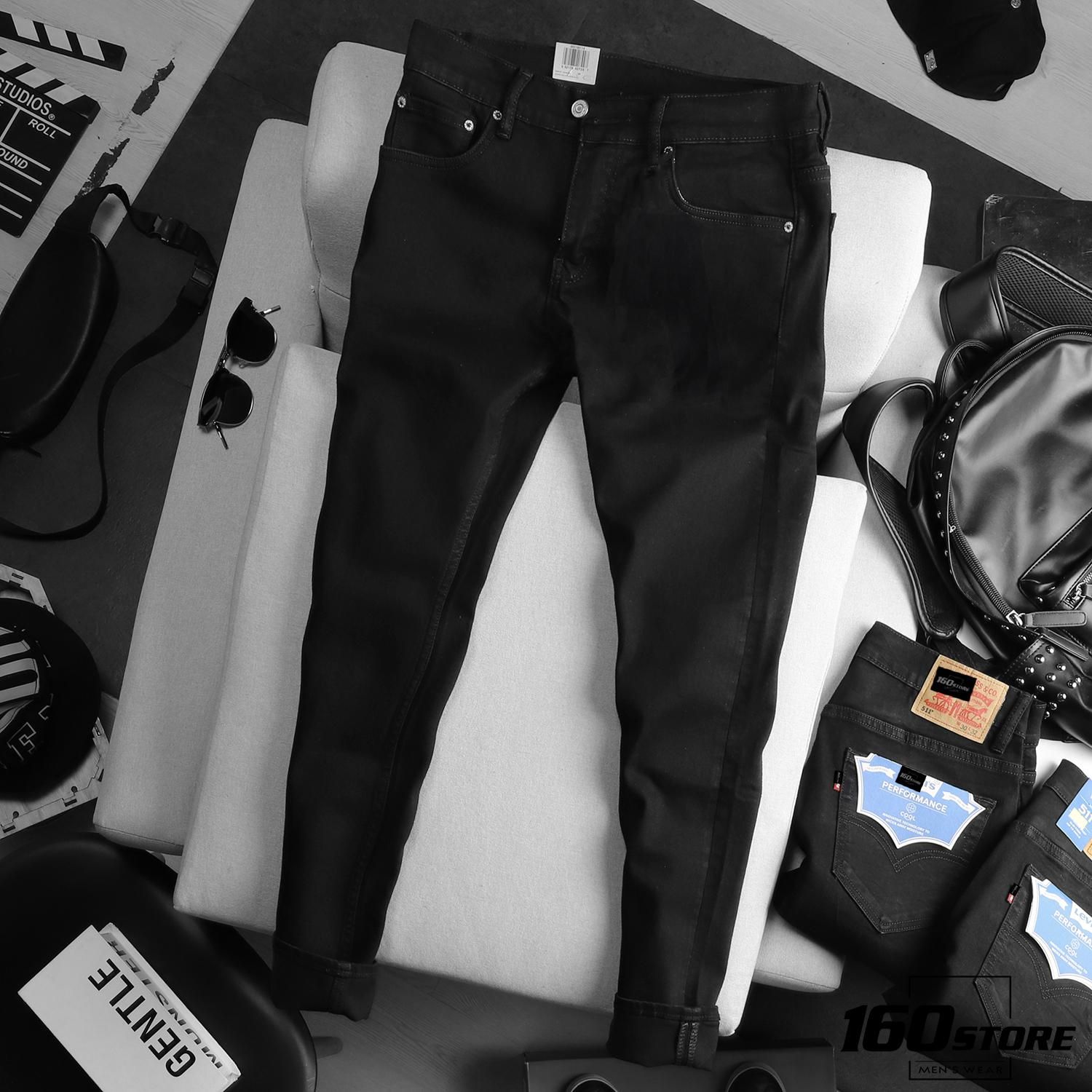 Quần jean LVIS black slim fit