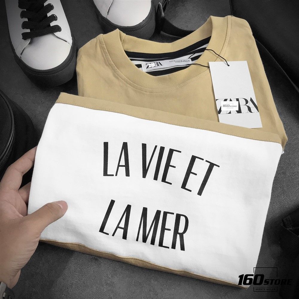 Áo thun sọc ZRA oversized