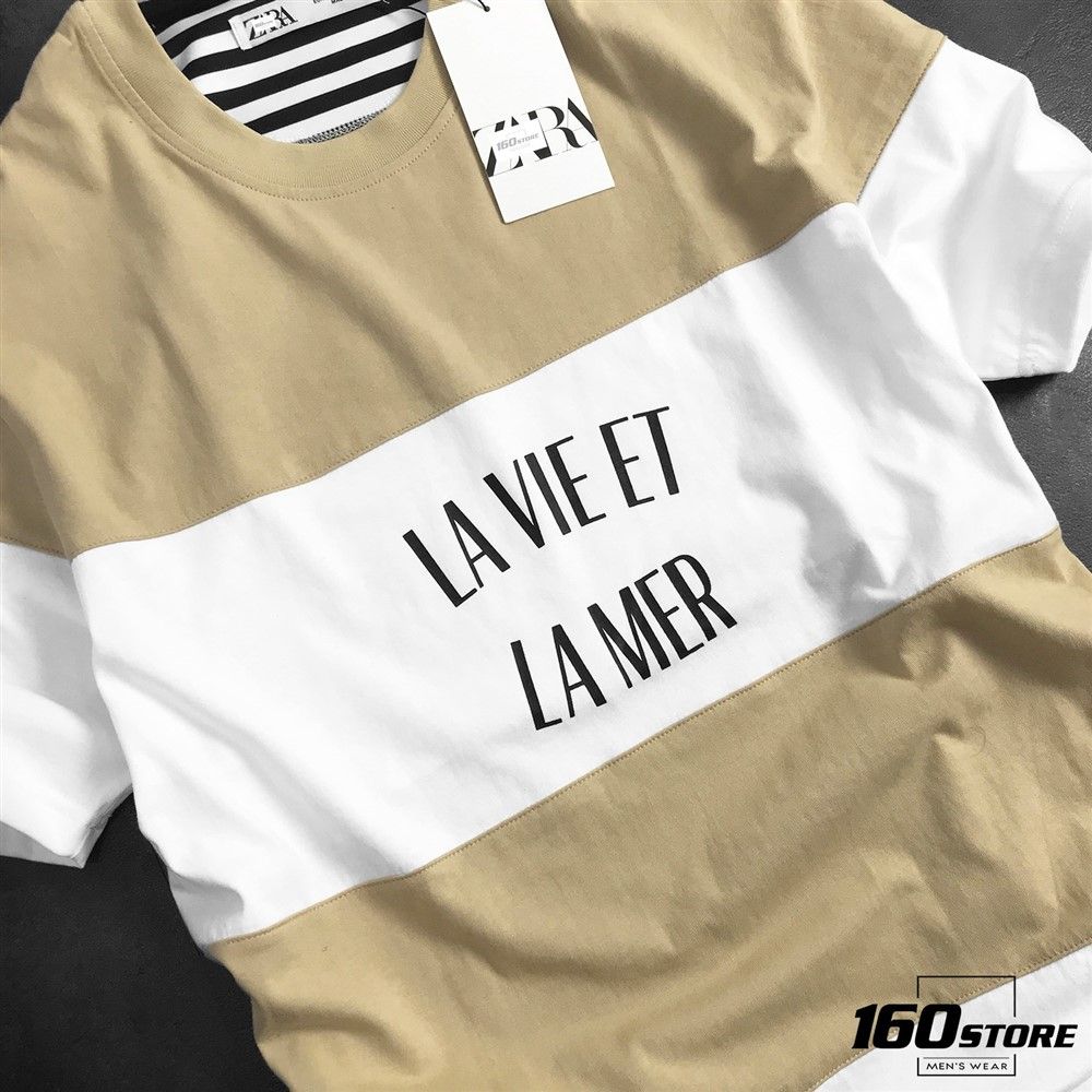 Áo thun sọc ZRA oversized