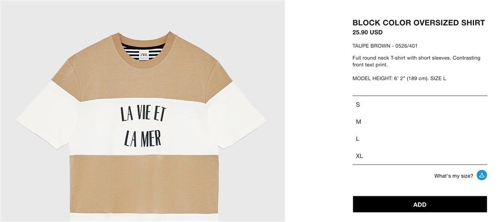 Áo thun sọc ZRA oversized