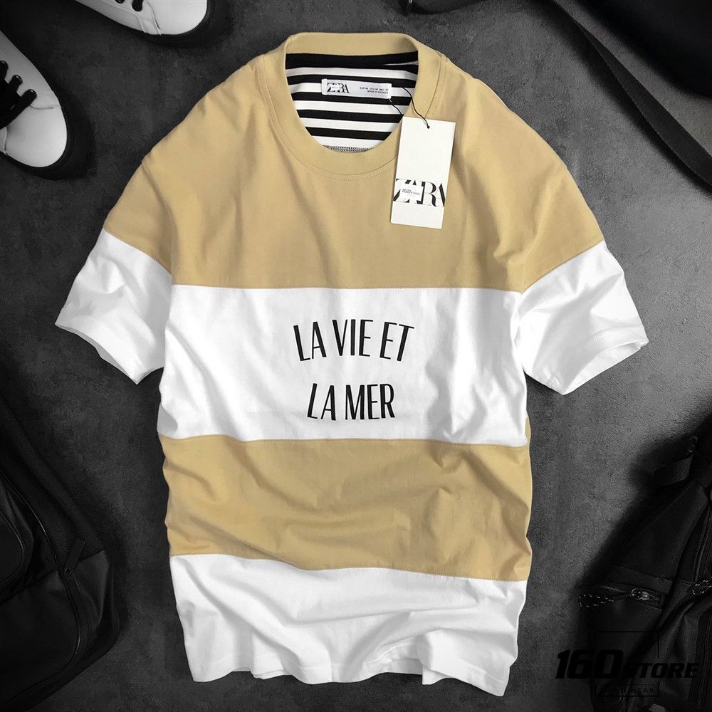 Áo thun sọc ZRA oversized