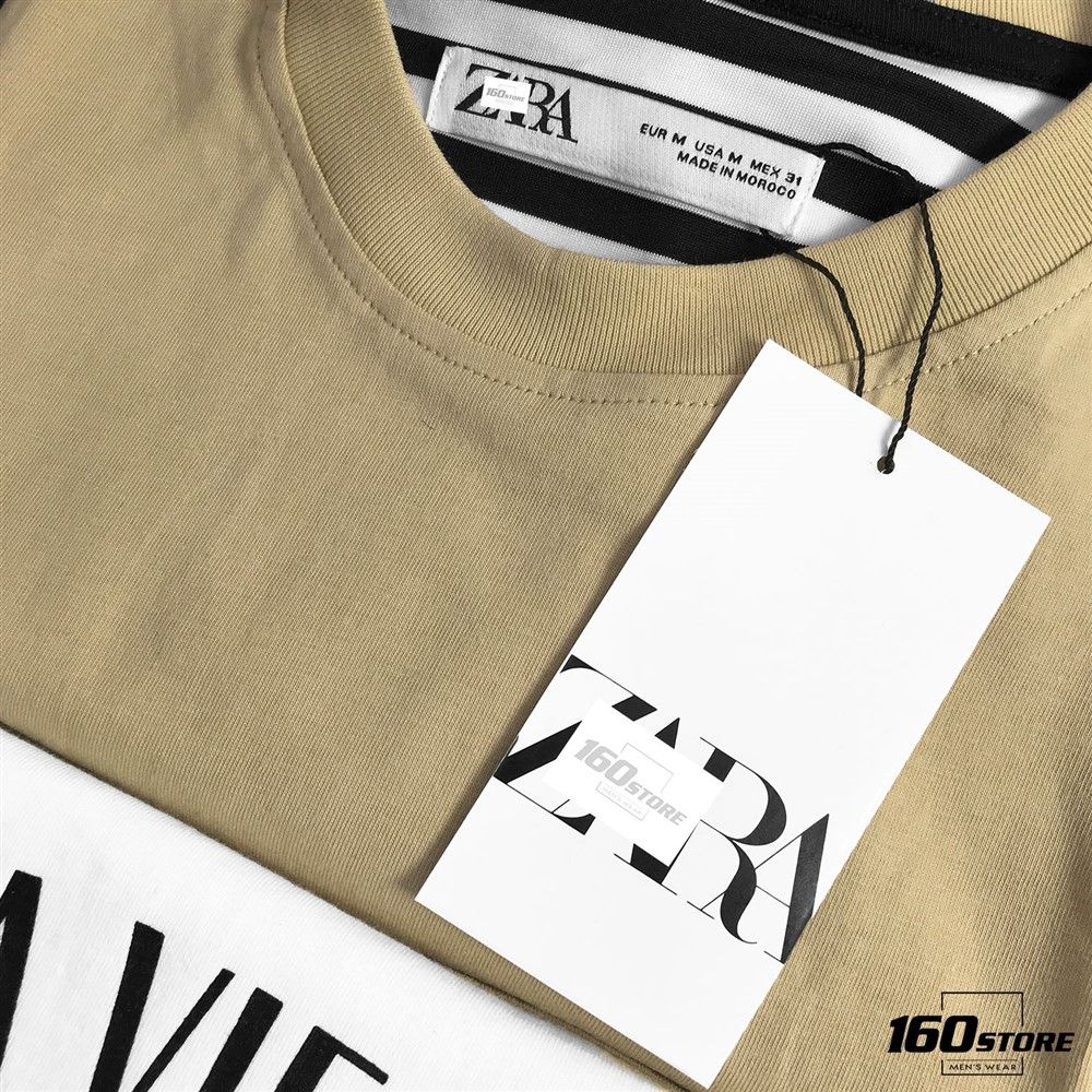 Áo thun sọc ZRA oversized