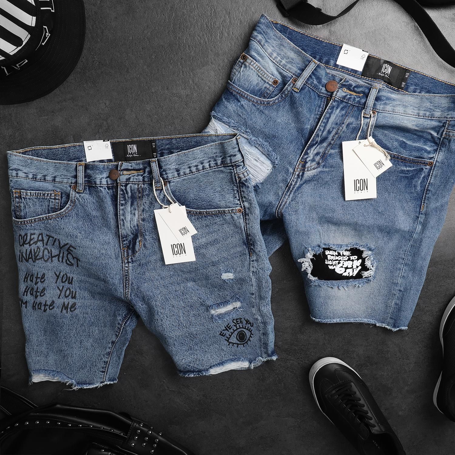 Quần short ICON DENIM ripped