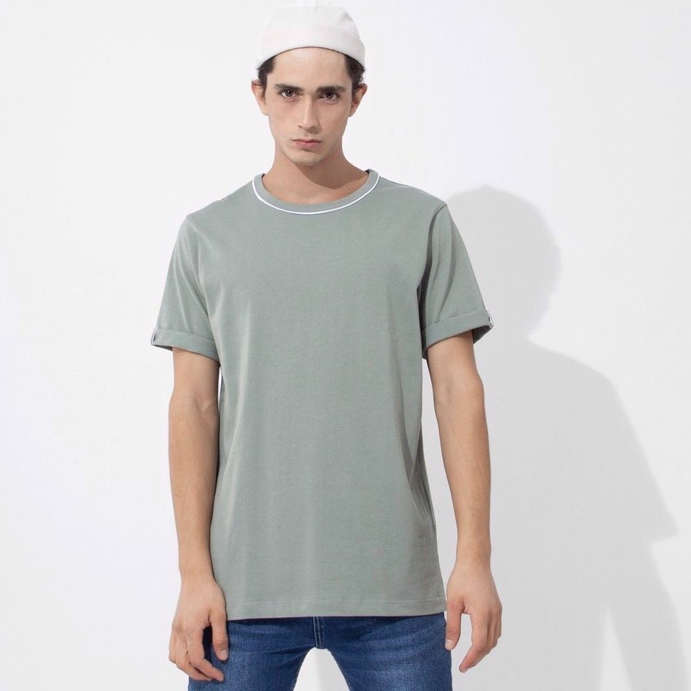 Áo Thun Single Compact Roll-Up Sleeves