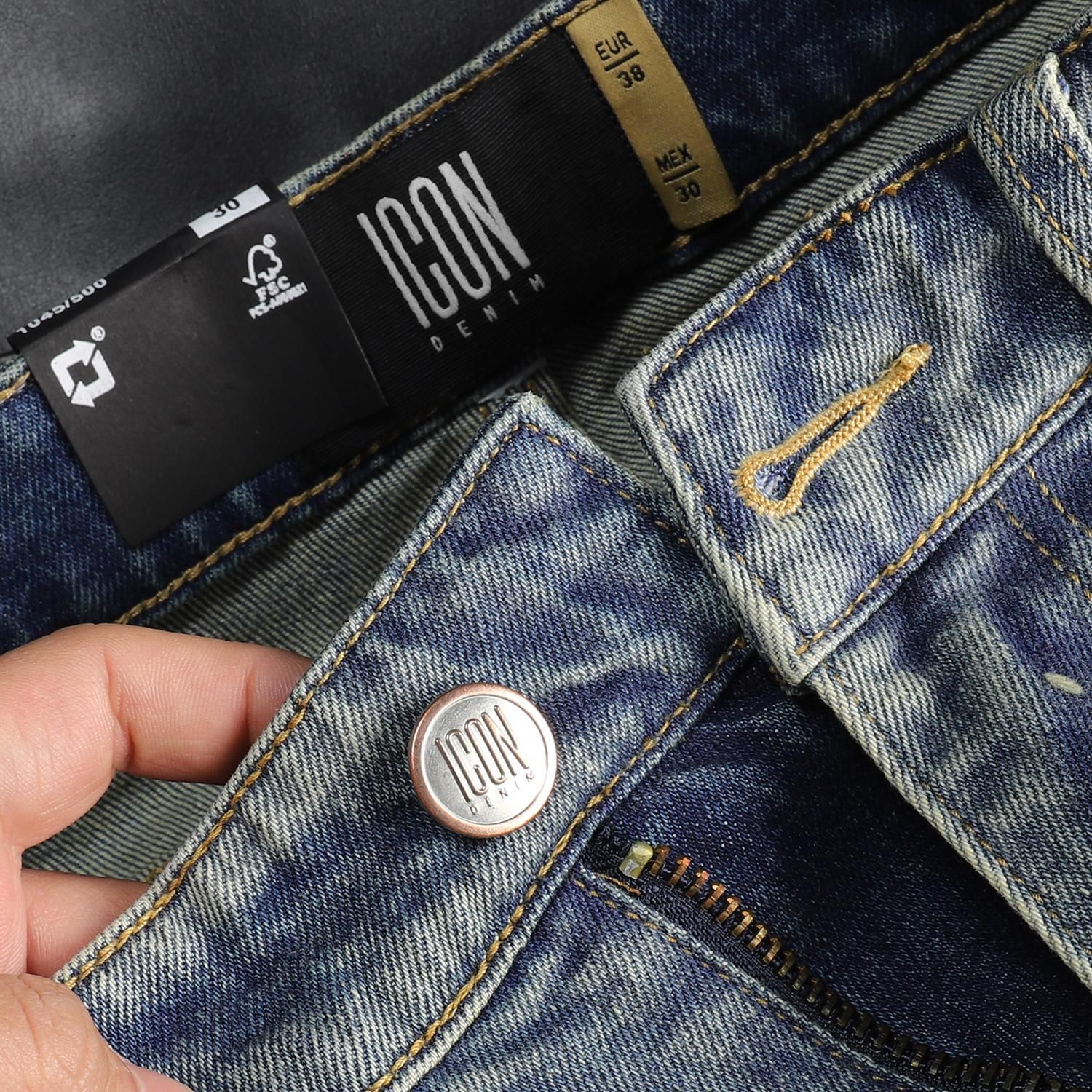 Quần jean ICON DENIM wash slim