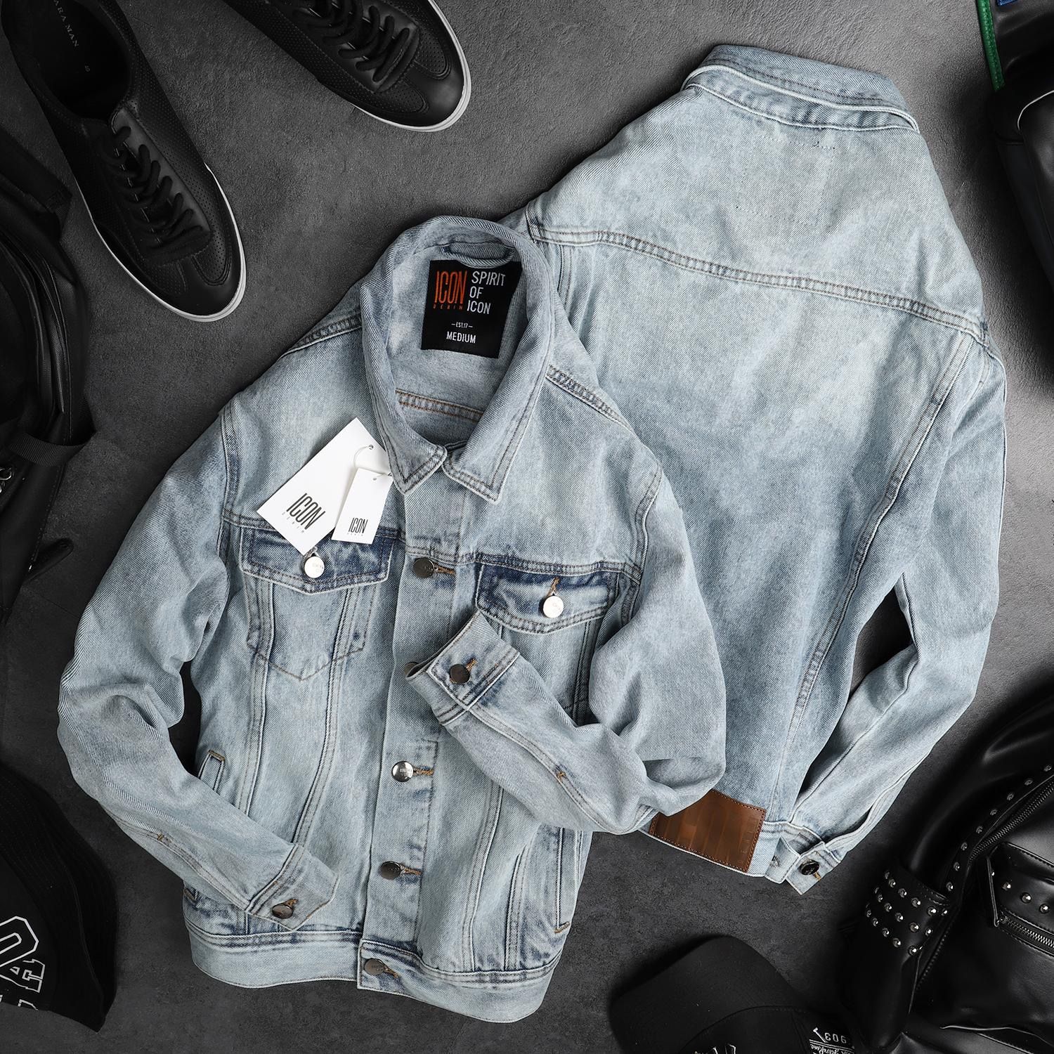 Áo khoác jean ICON DENIM Bleach washed