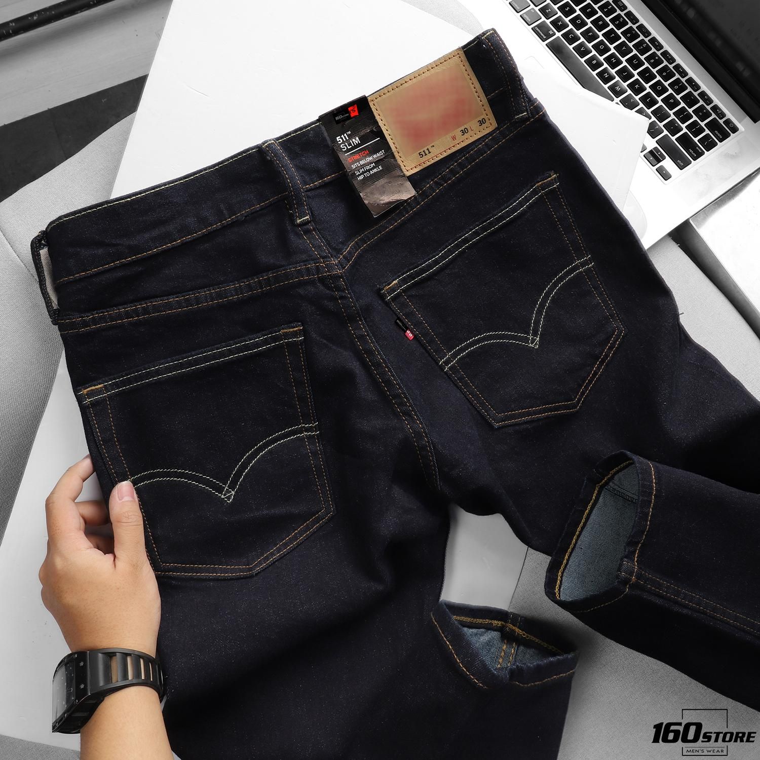 Quần Jean LVIS slim indigo