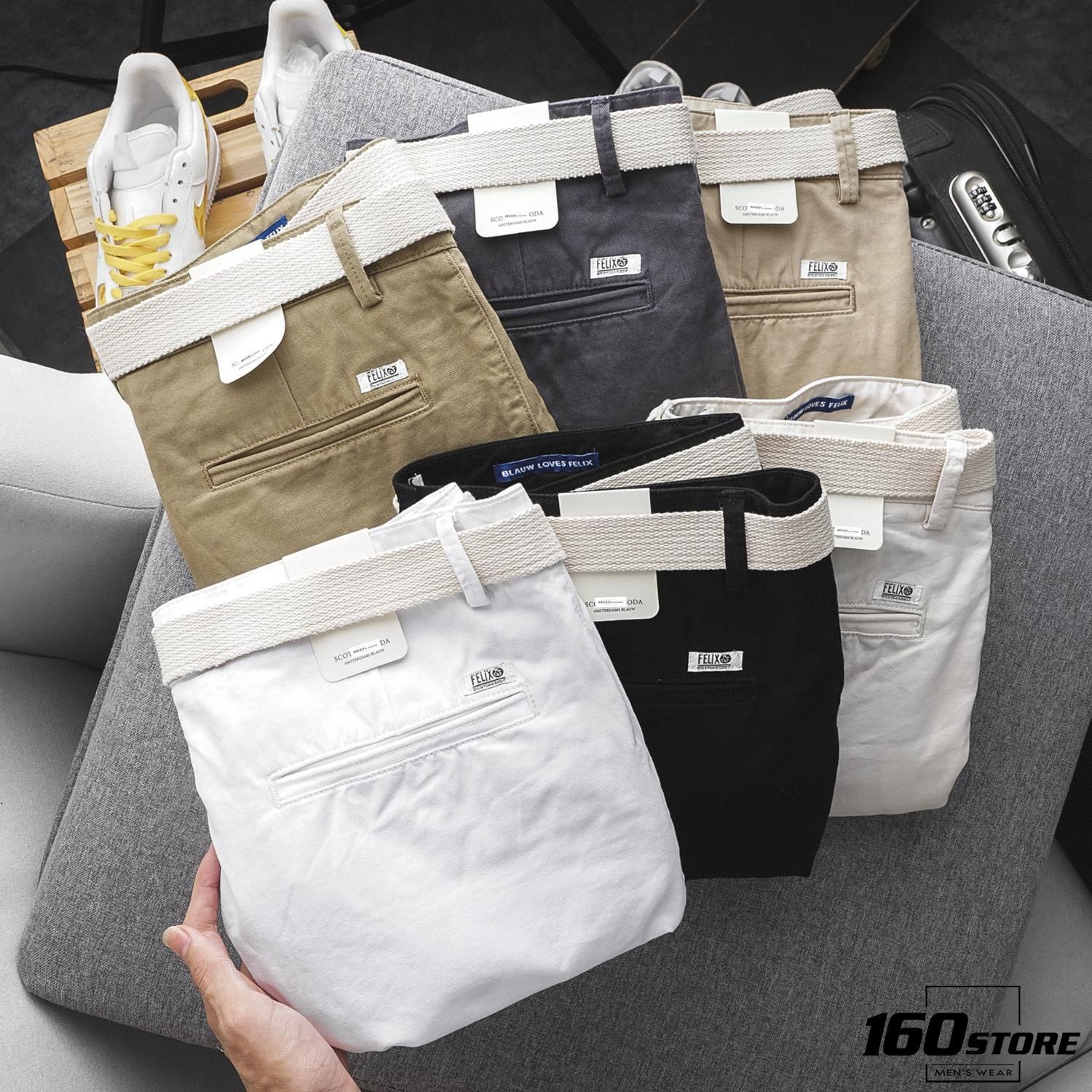 Quần short kaki S0DA w belt