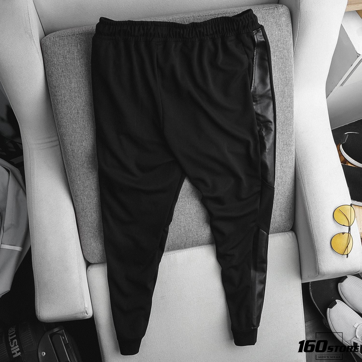 Quần Jogger ZRA w leather striped side ss20