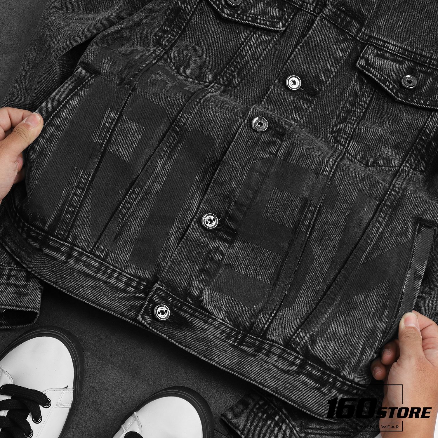 Áo khoác denim ZRA High Risk grey