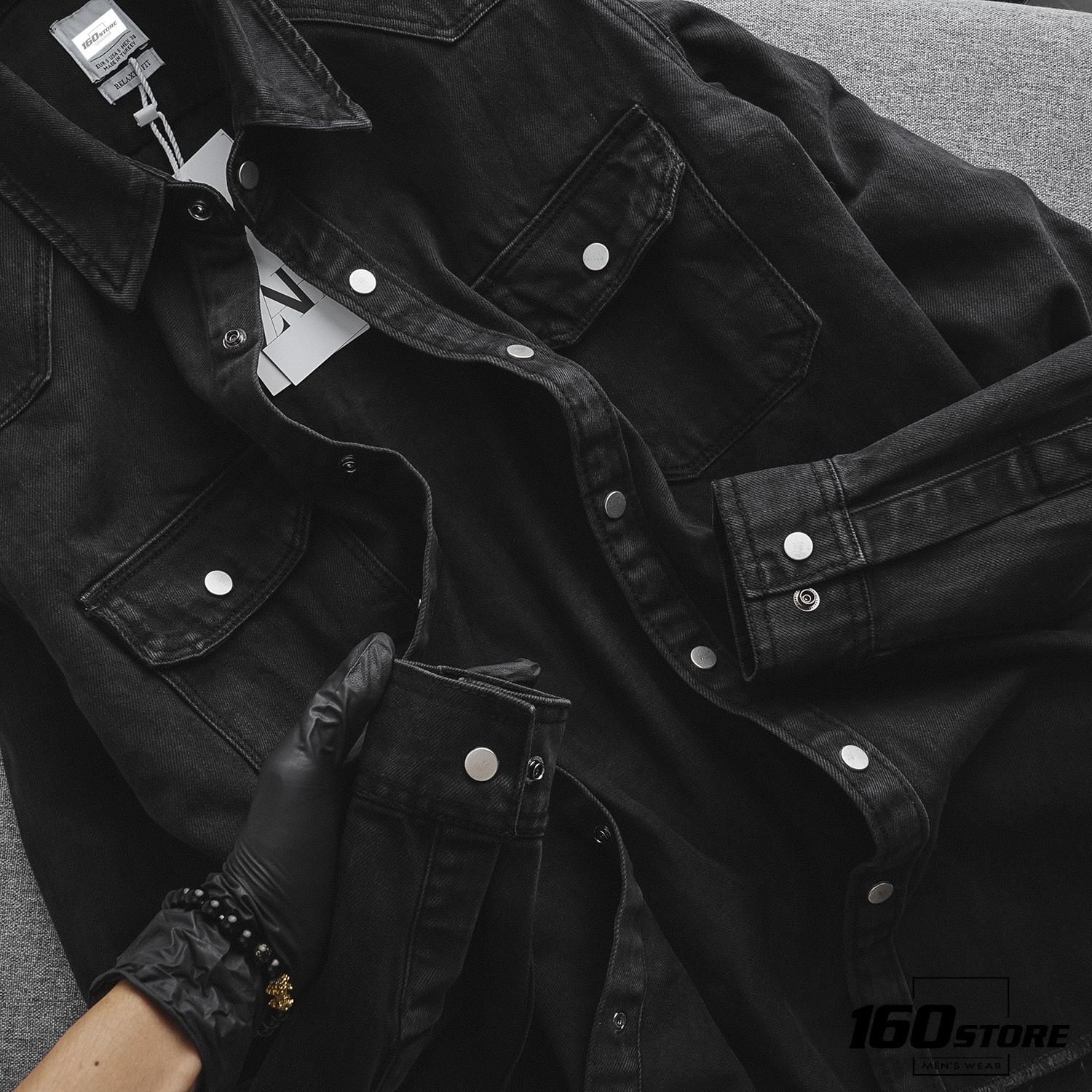 Áo sơmi tay dài ZRA denim