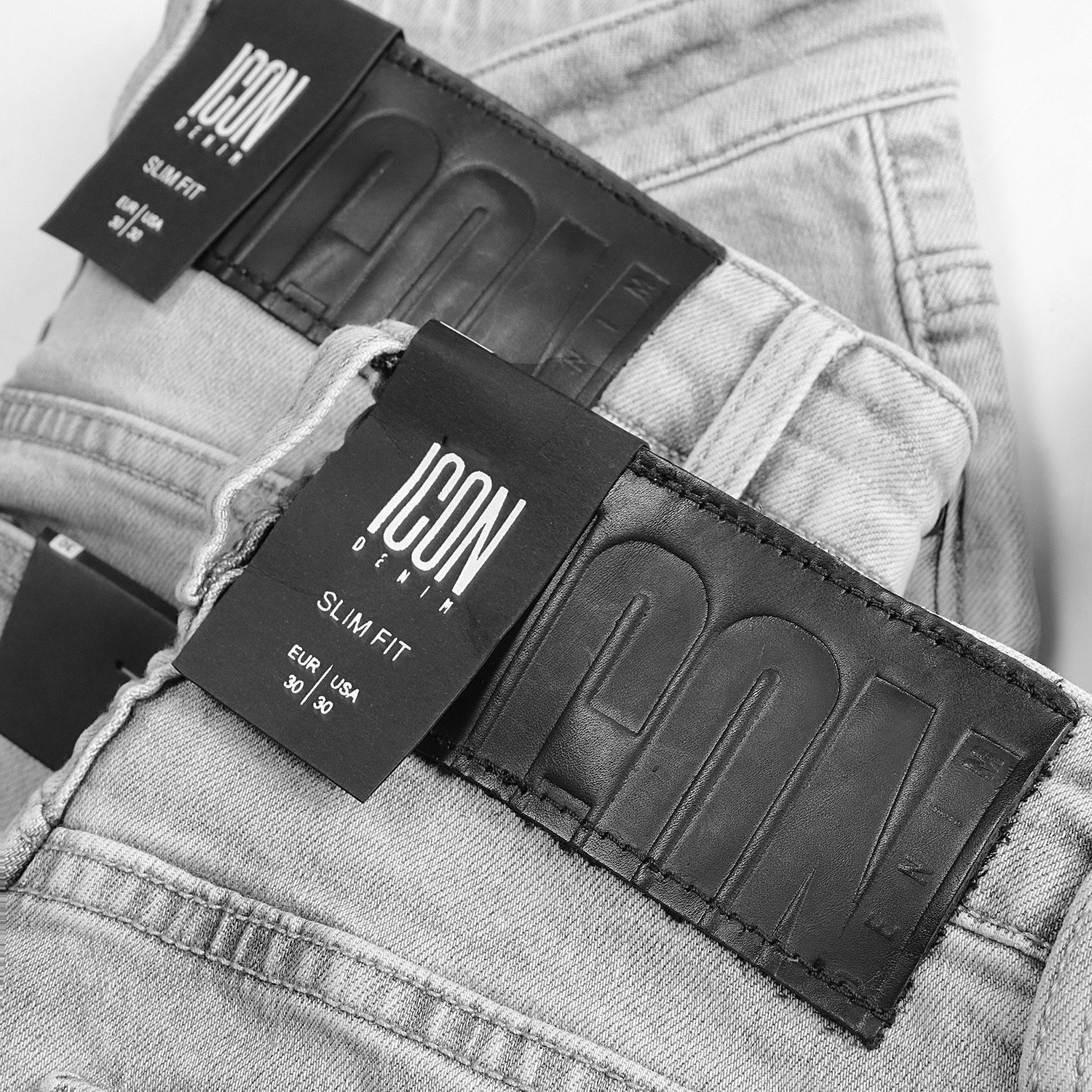 Quần jean ICON DENIM Slim fit light grey
