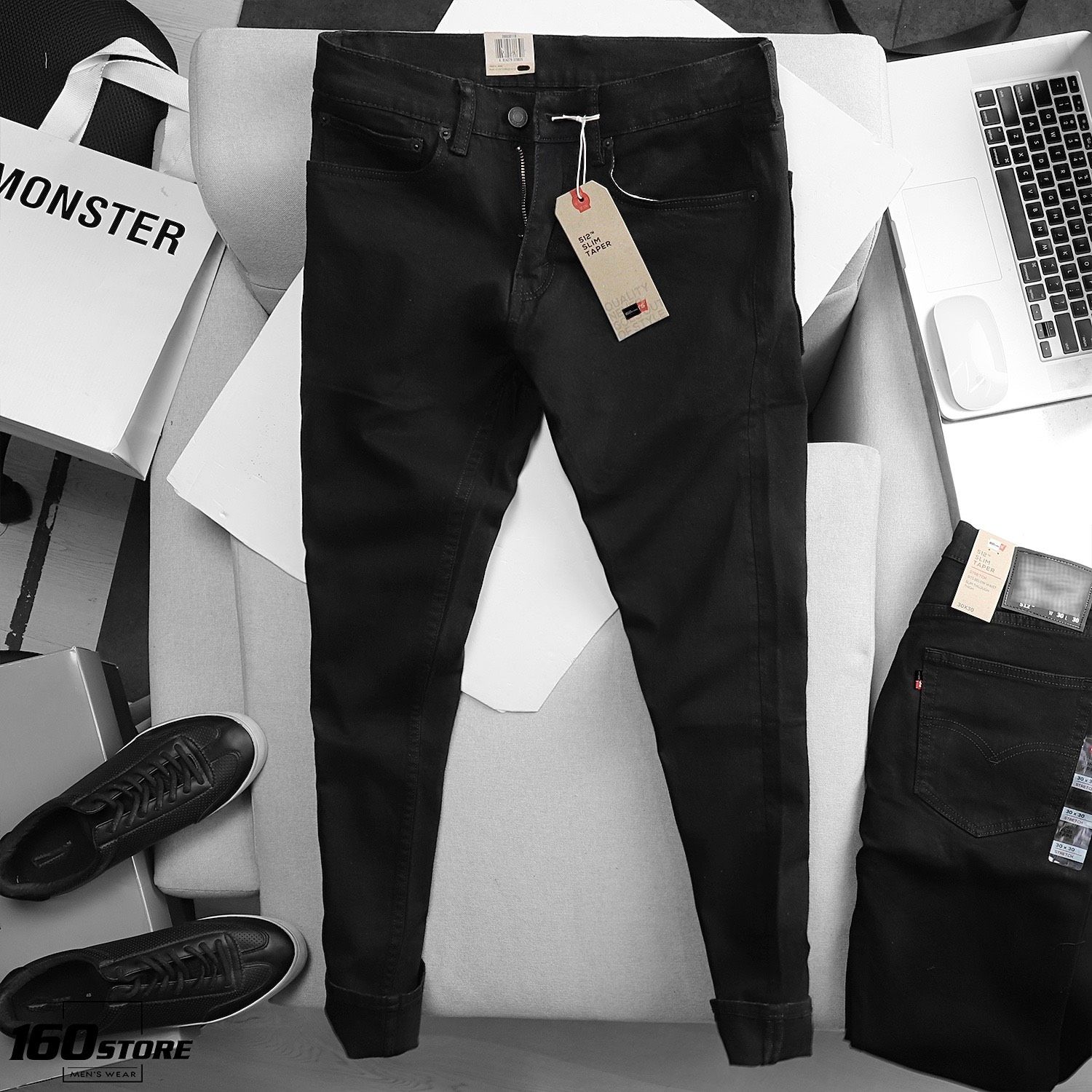 Quần Jean LVIS 512 Black