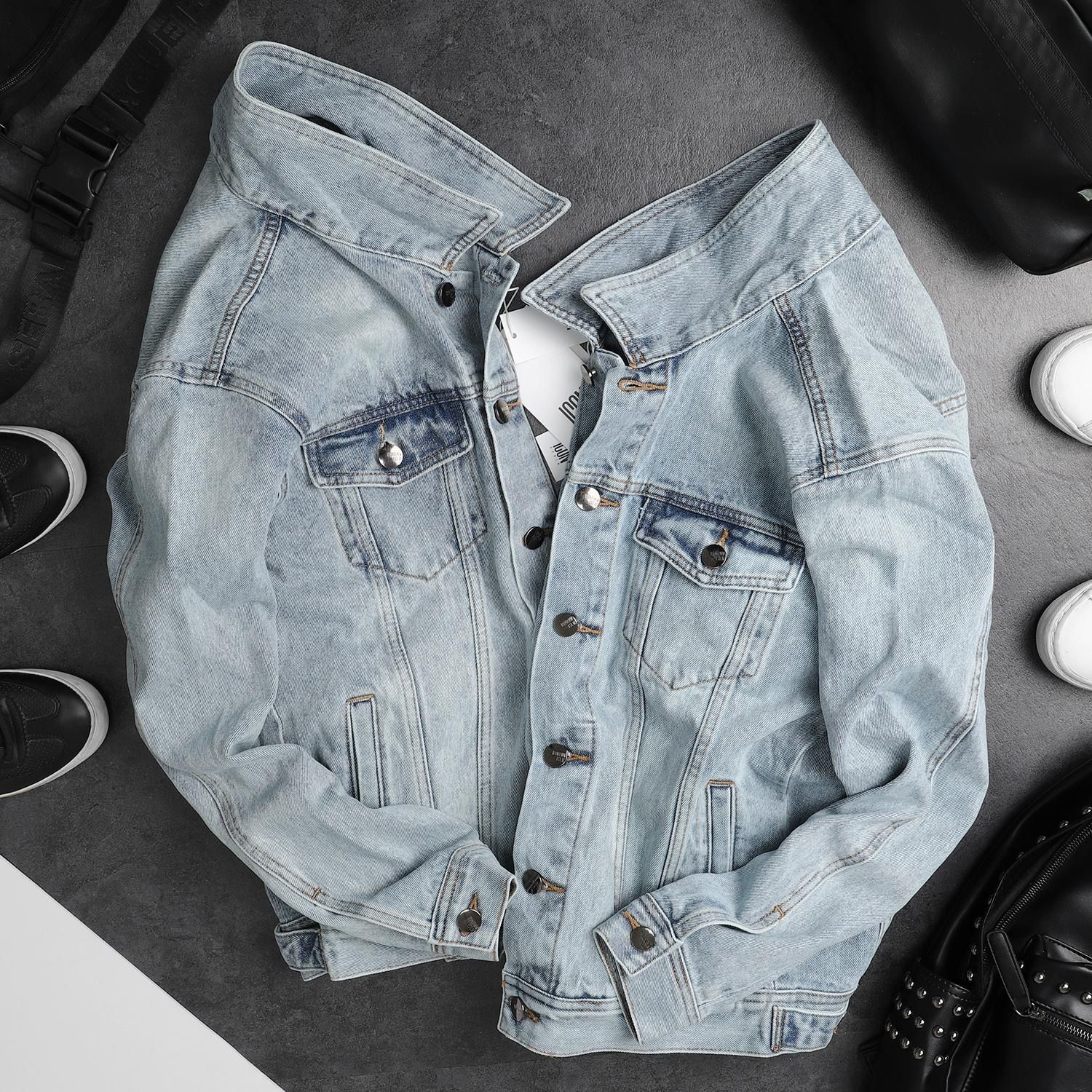 Áo khoác jean ICON DENIM Bleach washed
