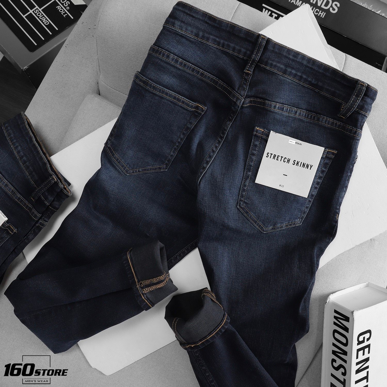 Quần jeans T.MAN dark blue skinny