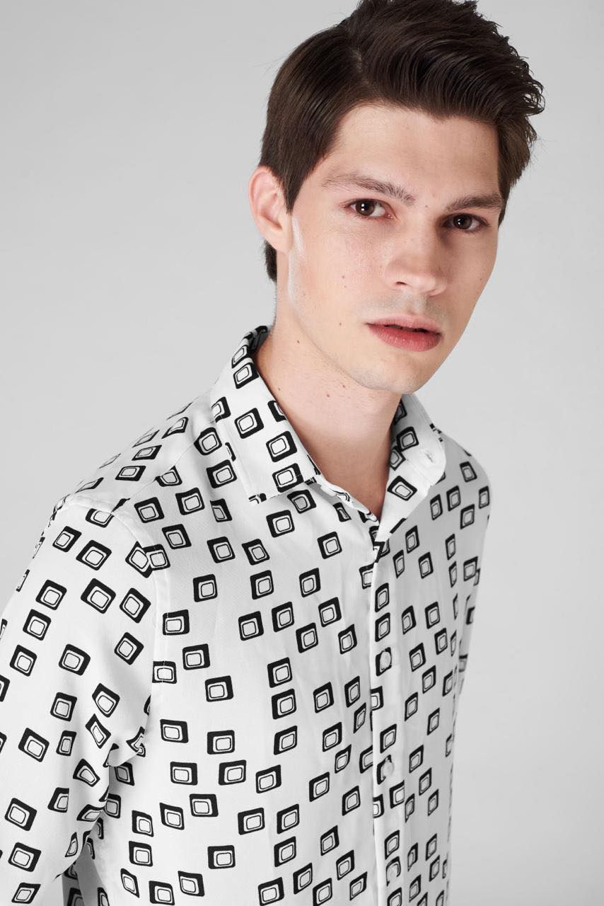 Áo sơmi ICON DENIM họa tiết ss19