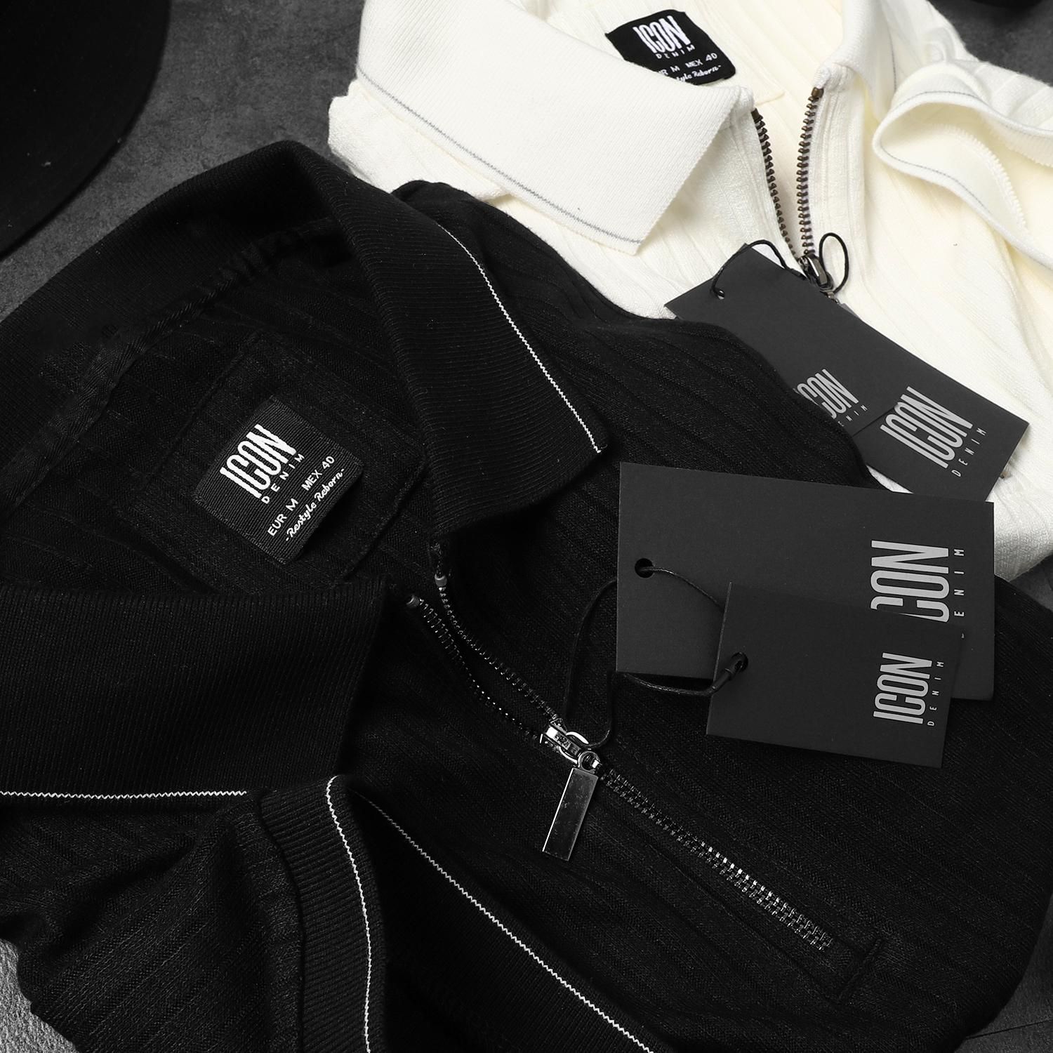 Áo polo ICON DENIM w zip