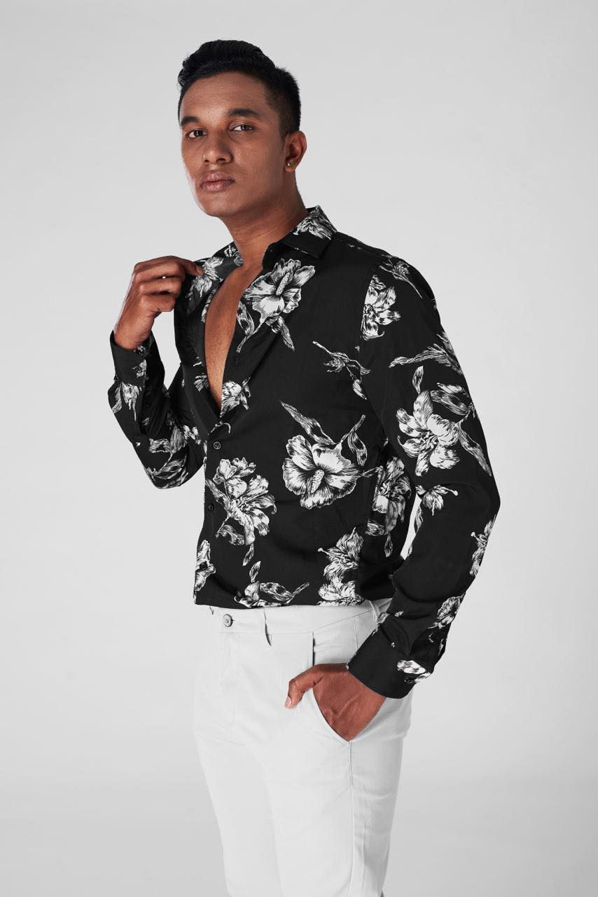 Áo sơmi ICON DENIM họa tiết ss19