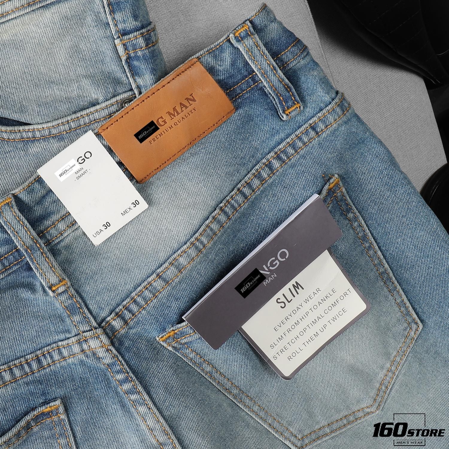 Quần jean M.N.G wash slim-fit
