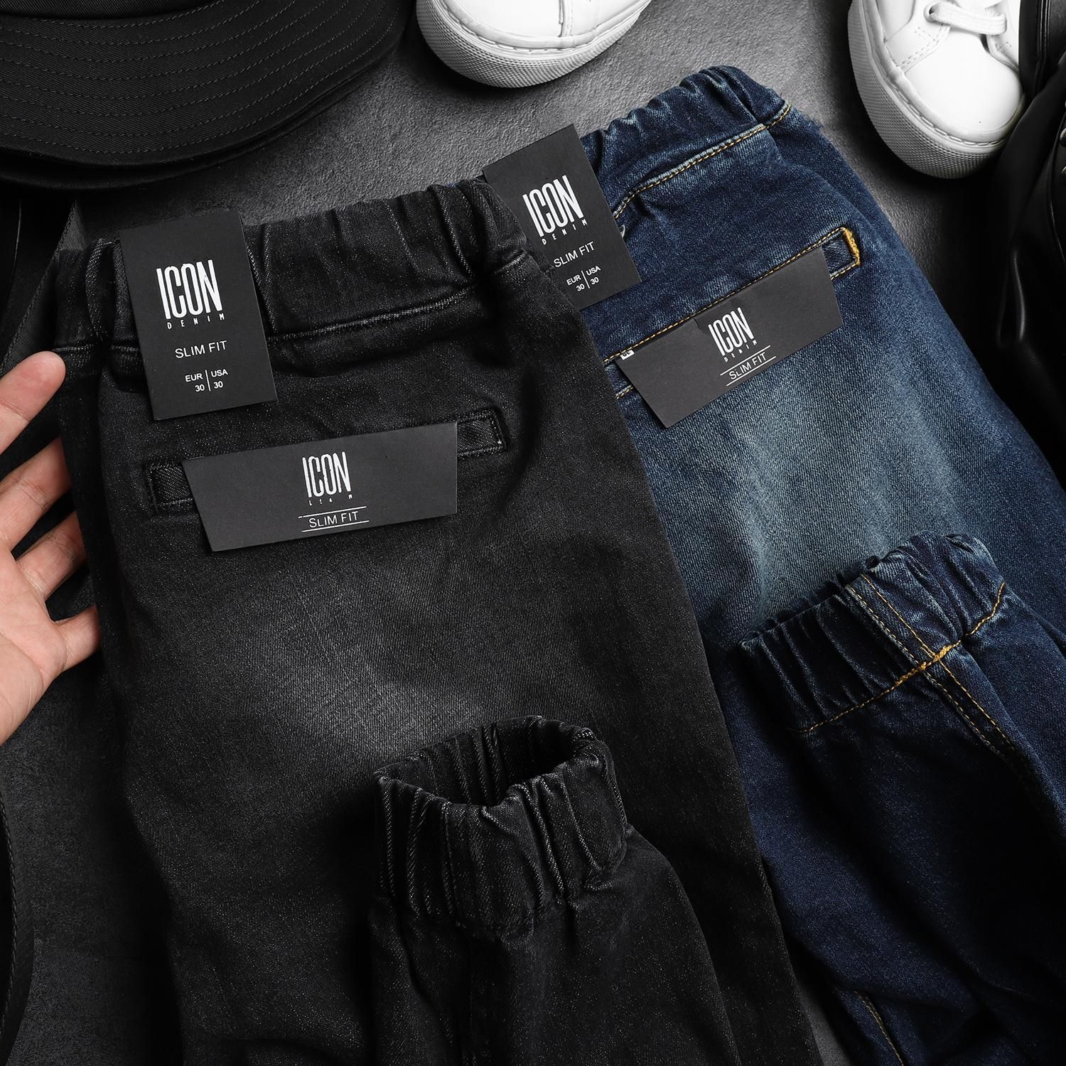 Quần jogger jean ICON DENIM dark blue