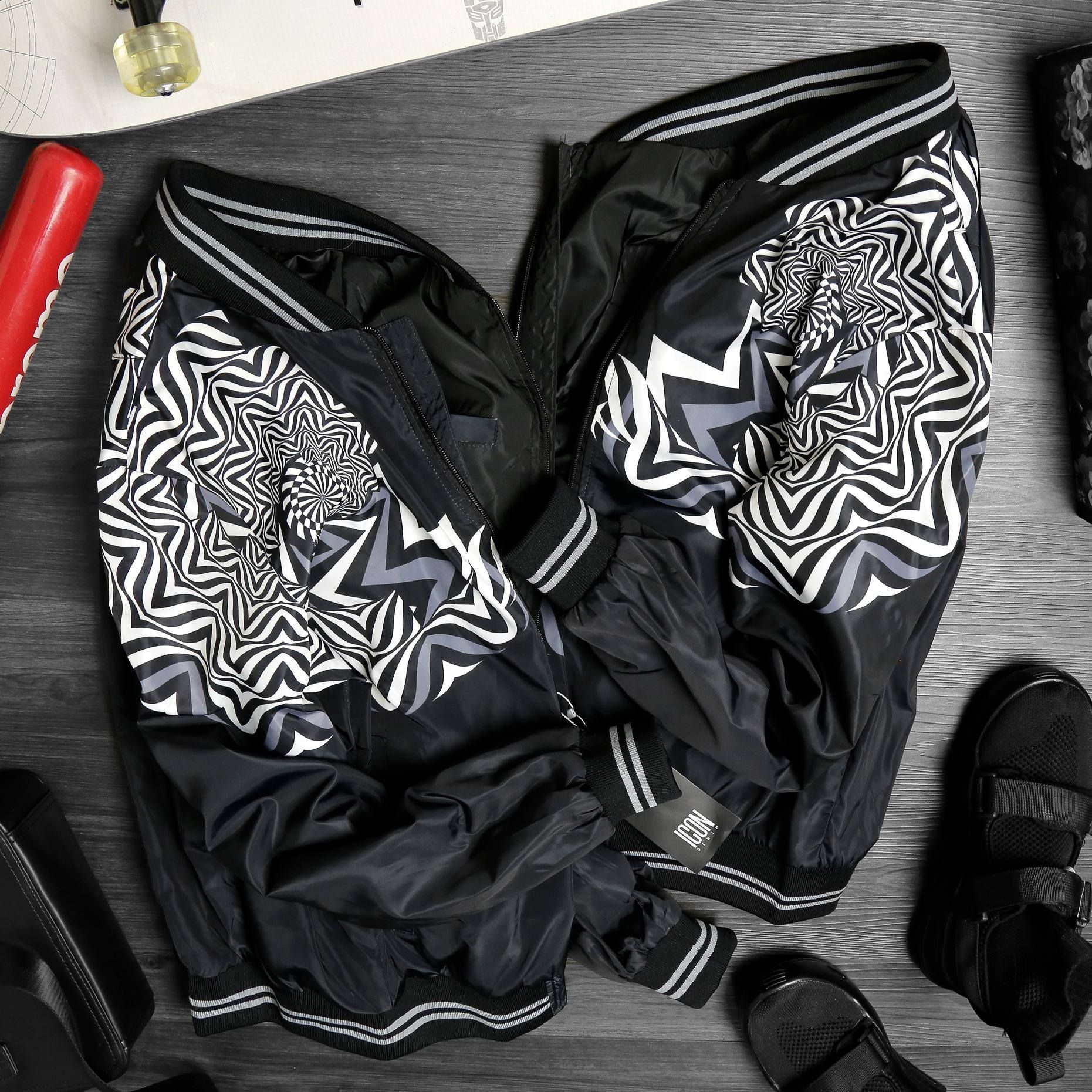 Áo khoác bomber ICON DENIM Minimalist Cool B&W