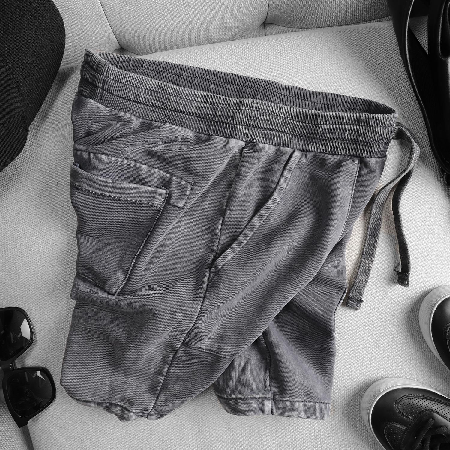 Quần short nỉ ICON DENIM wash