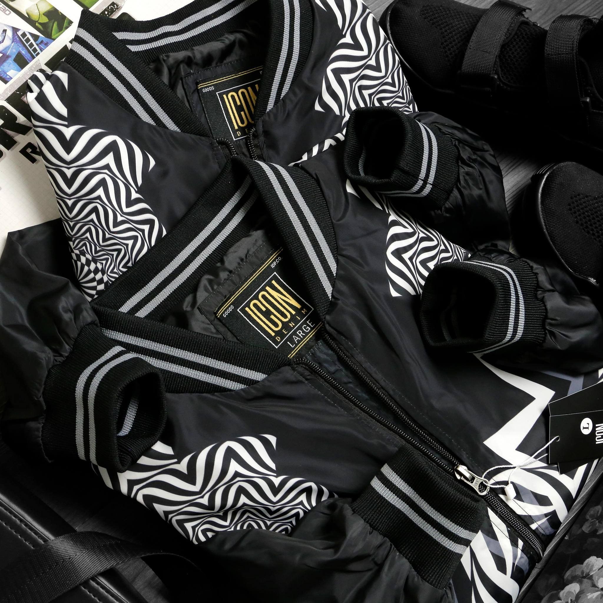 Áo khoác bomber ICON DENIM Minimalist Cool B&W