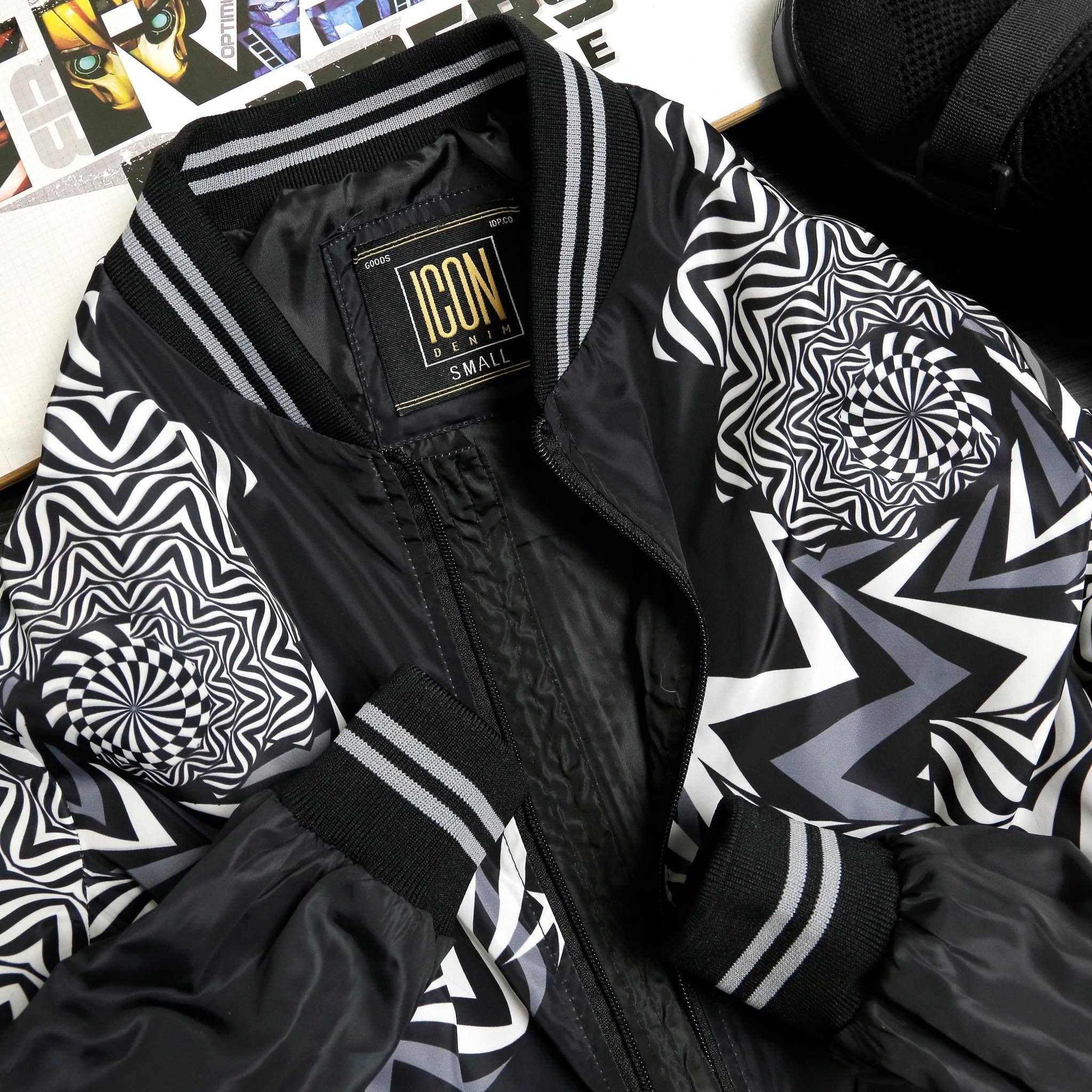 Áo khoác bomber ICON DENIM Minimalist Cool B&W