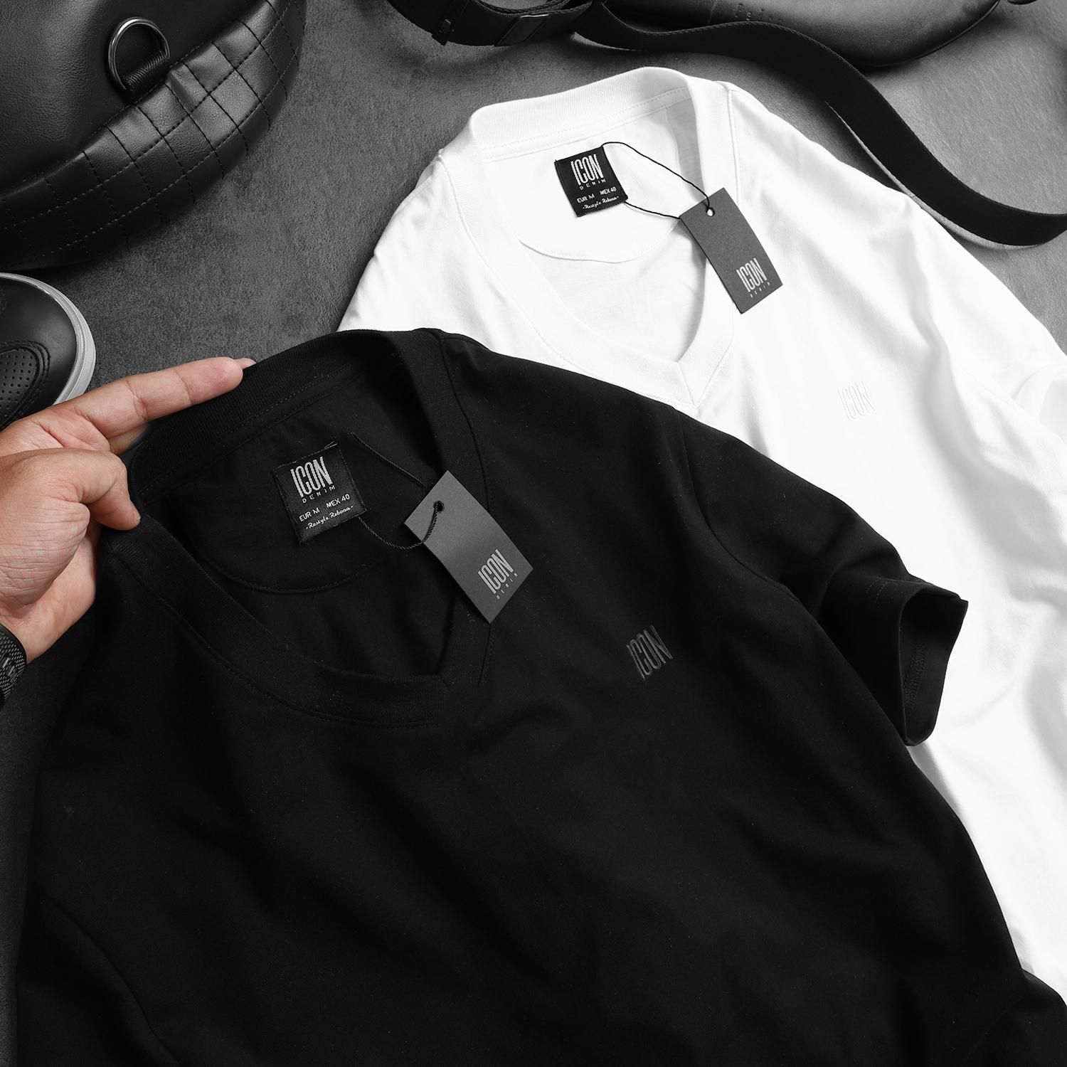 Áo thun ICON DENIM basic V-neck