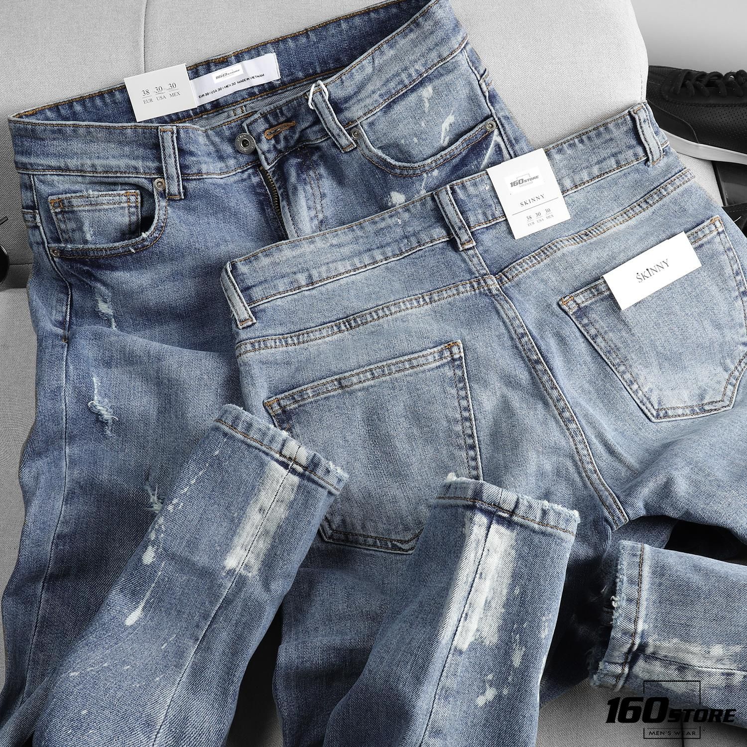 Quần jean ZRA paint splatter ripped